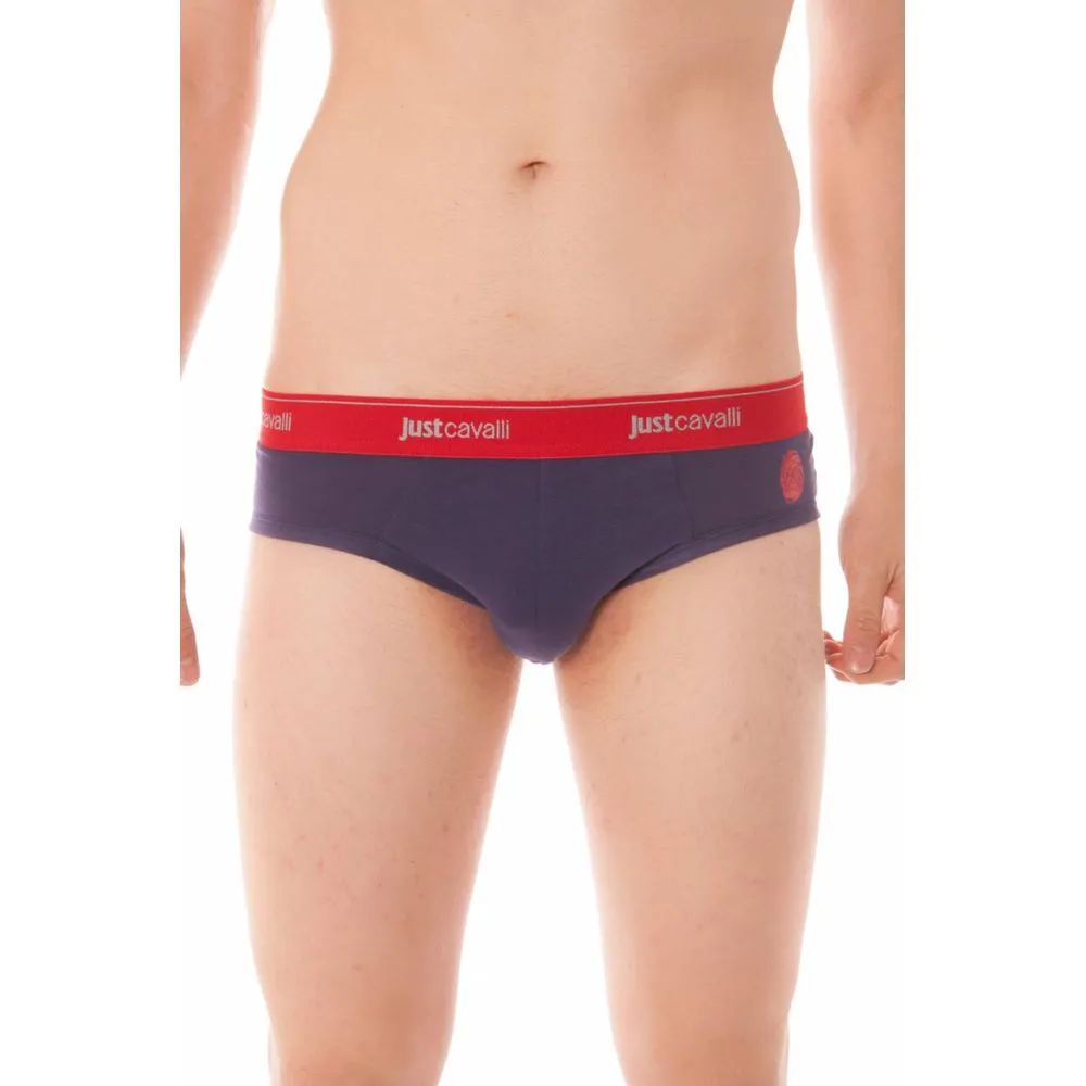 Just Cavalli Men's Blue Cotton Underwear