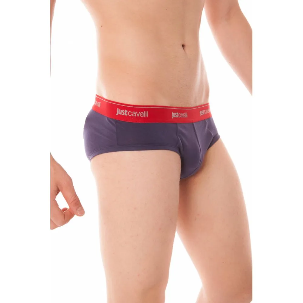 Just Cavalli Men's Blue Cotton Underwear