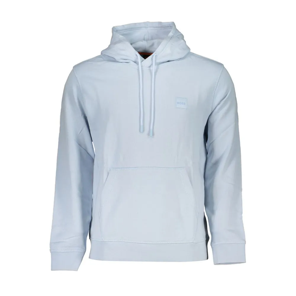Hugo Boss Men's Light Blue Cotton Sweater