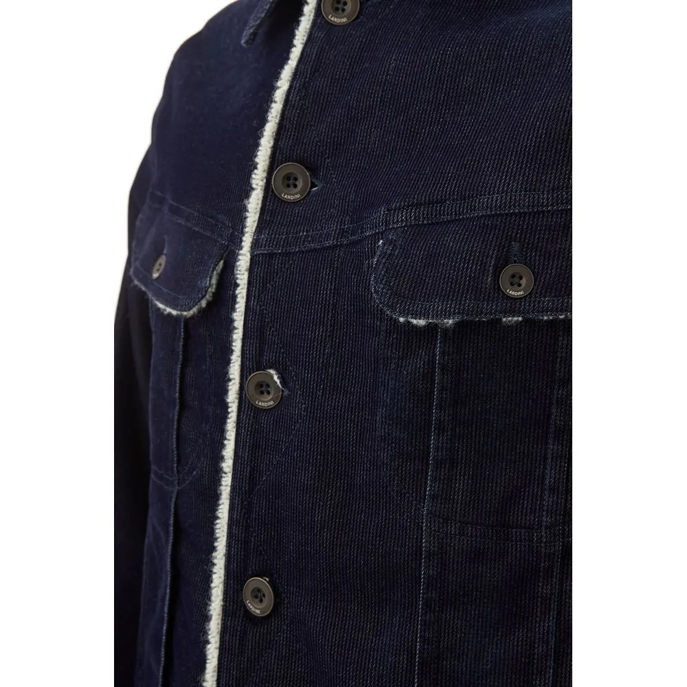 Lardini Men's Elegant Cotton Blue Jacket for Men