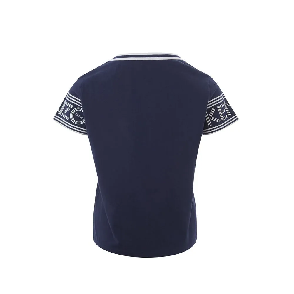 Kenzo Women's Elegant Blue Cotton Kenzo Top for Women