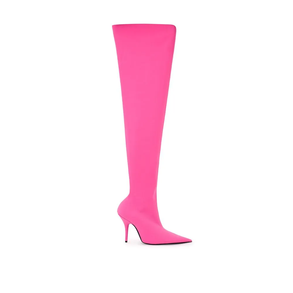Balenciaga Women's Elegant Pink Polyester Ankle Boots