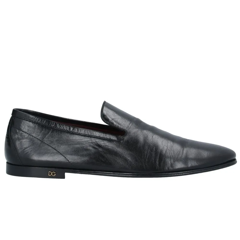 Dolce & Gabbana Men's Black Leather Di Calfskin Loafer