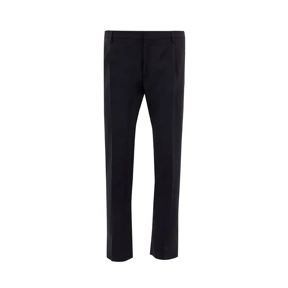 Valentino Men's Elegant Black Wool Pants for Men