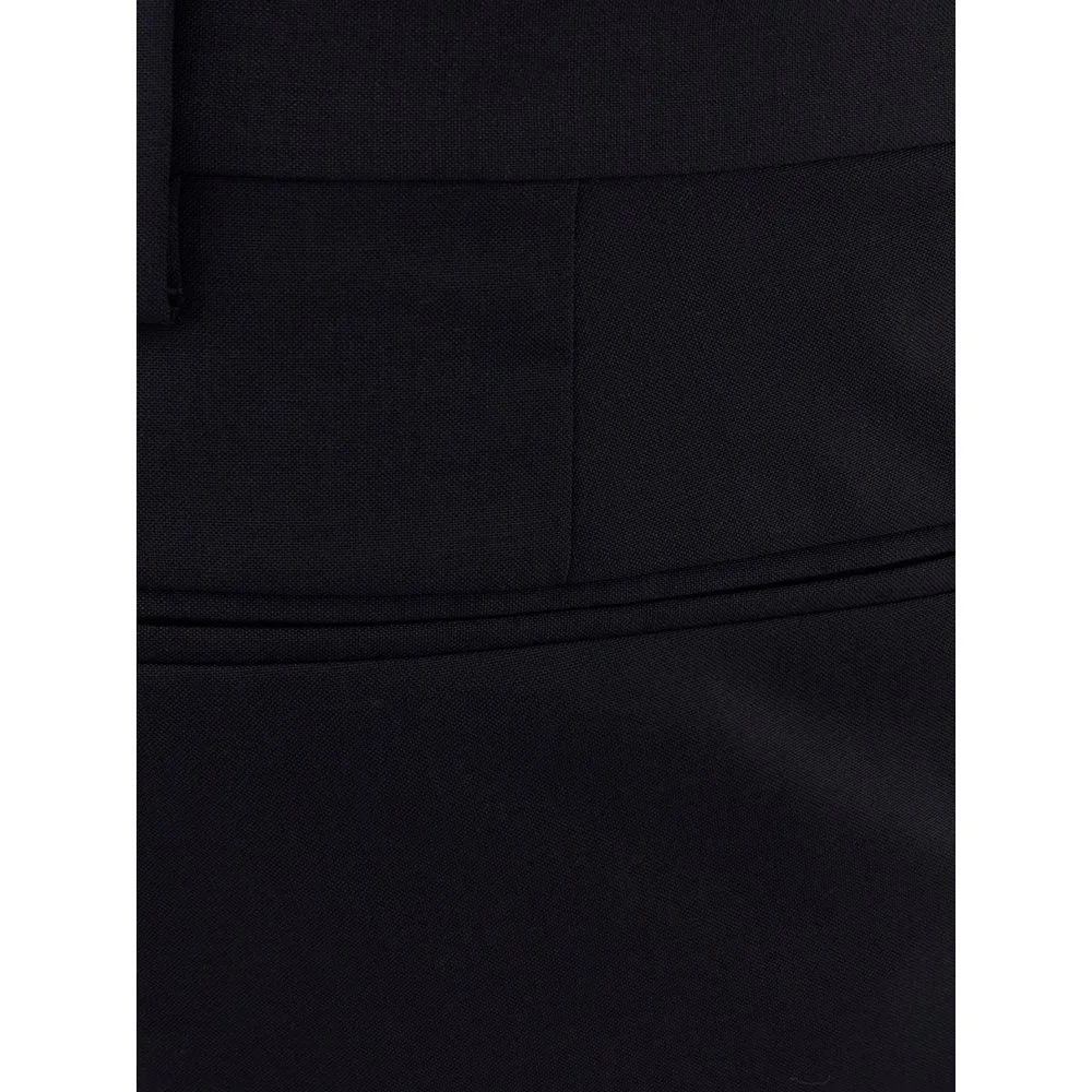 Valentino Men's Elegant Black Wool Pants for Men