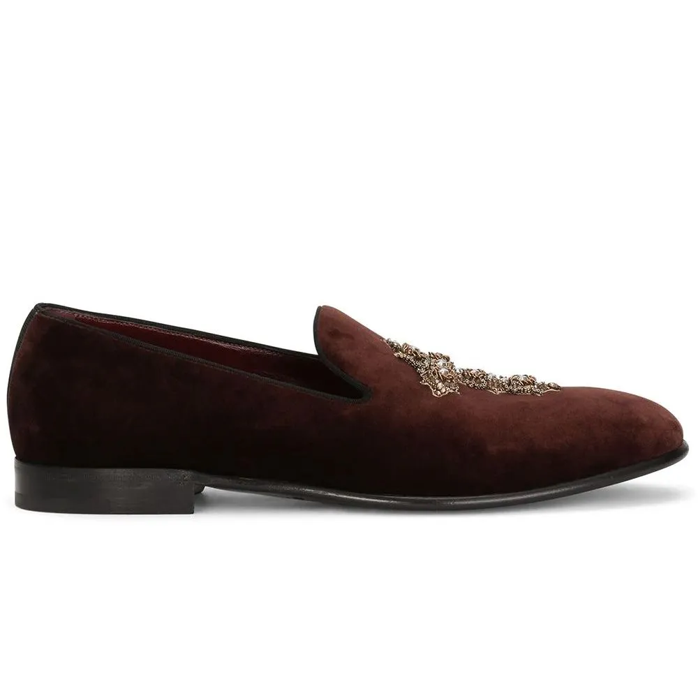 Dolce & Gabbana Men's Red Cotton Loafer