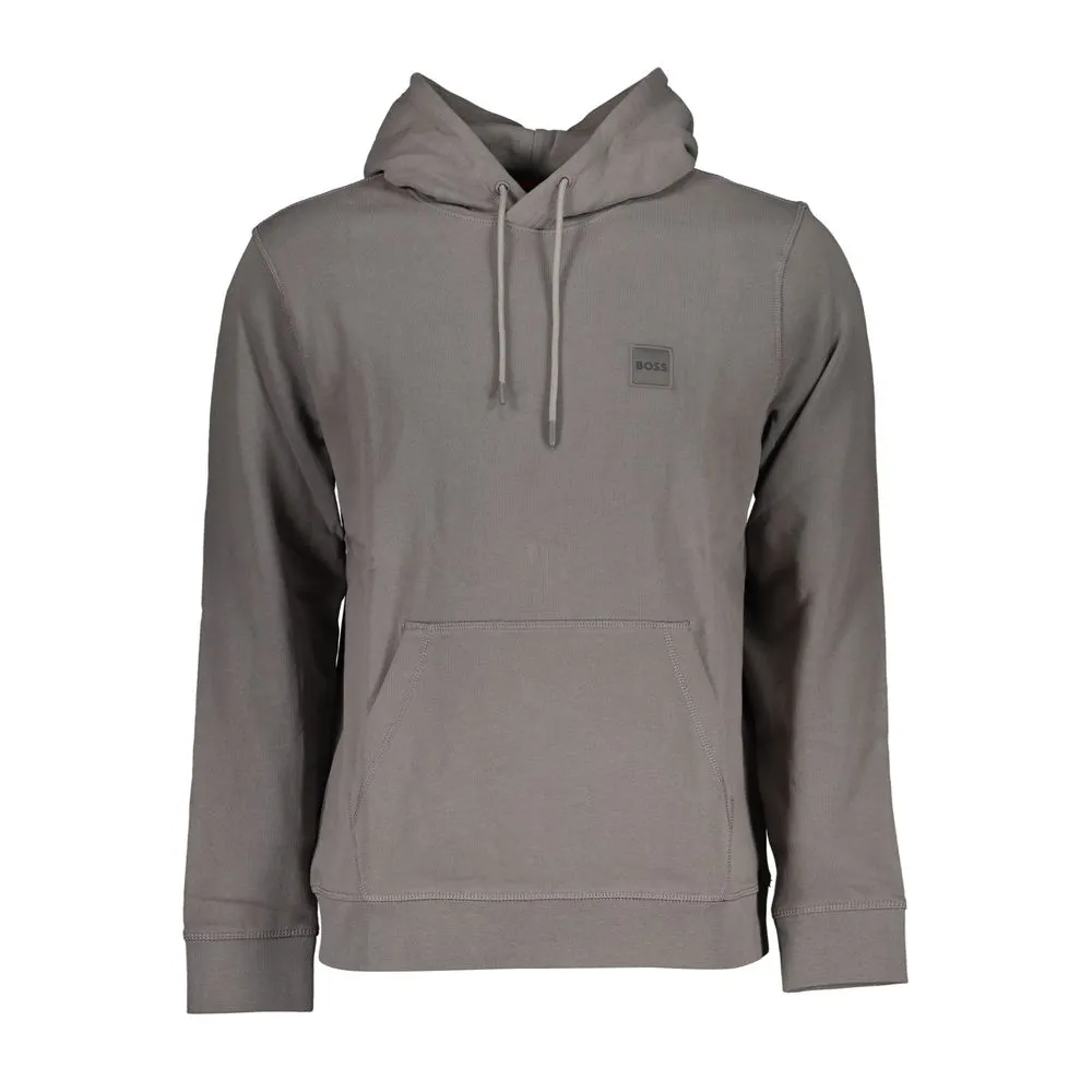 Hugo Boss Men's Gray Cotton Sweater