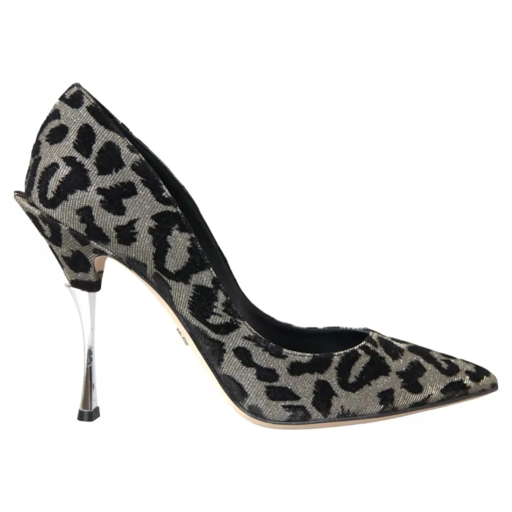 Dolce & Gabbana Women's Gray Leather Di Calfskin Pump