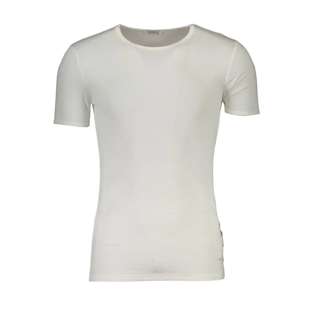 Bikkembergs Men's White Elastane T-Shirt