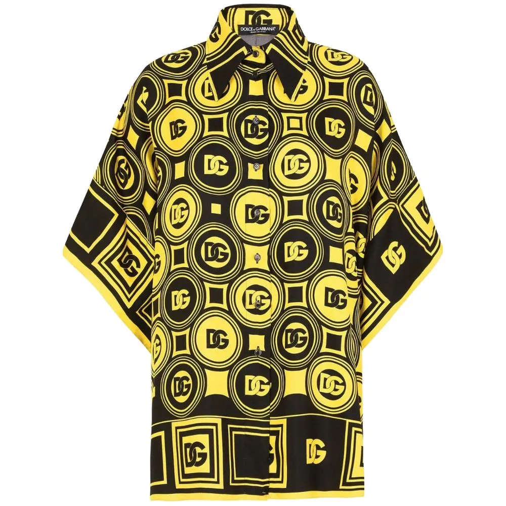 Dolce & Gabbana Women's Yellow Silk Shirt