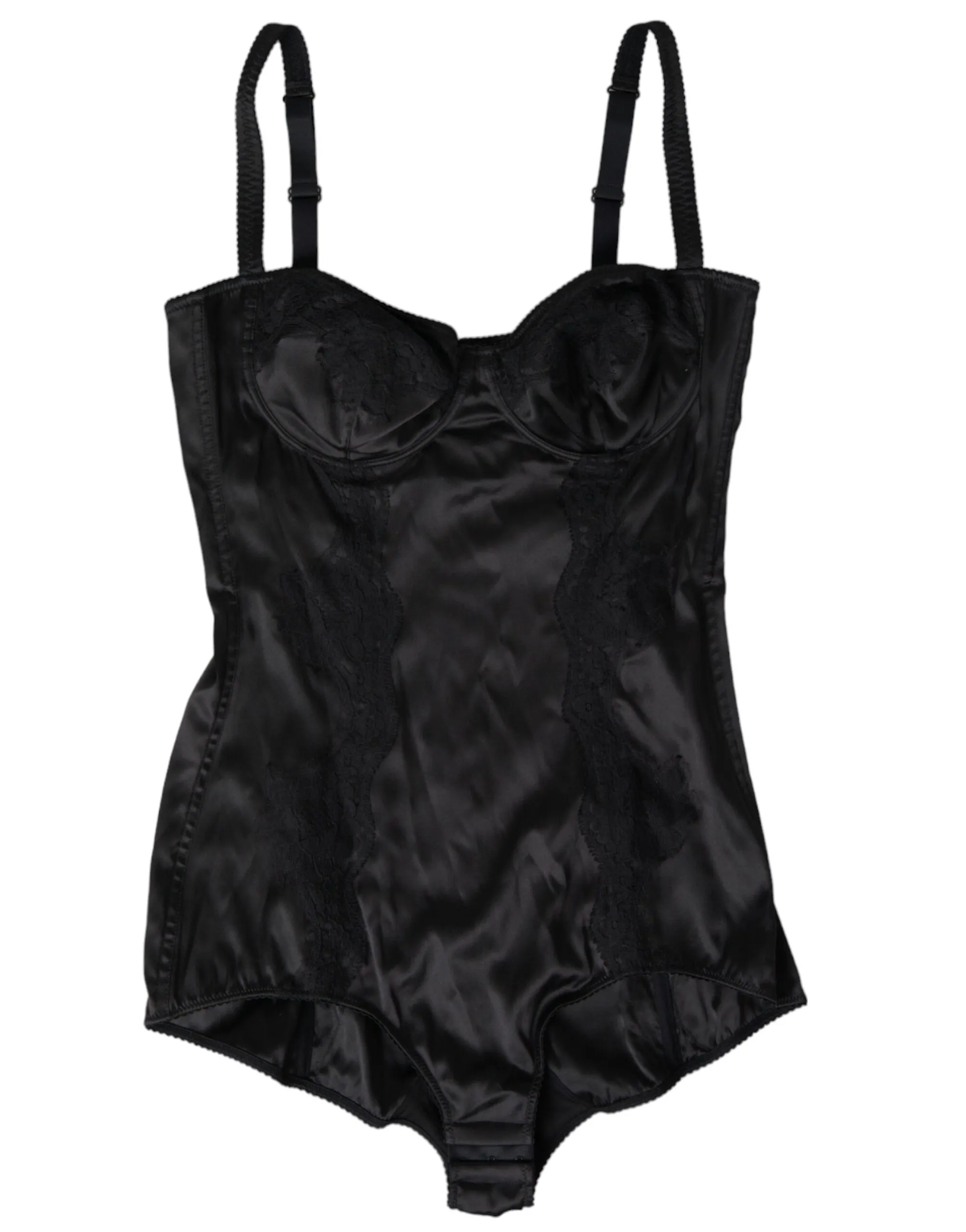 Dolce & Gabbana Women's Black Lace Silk Stretch One Piece Beachwear Bikini