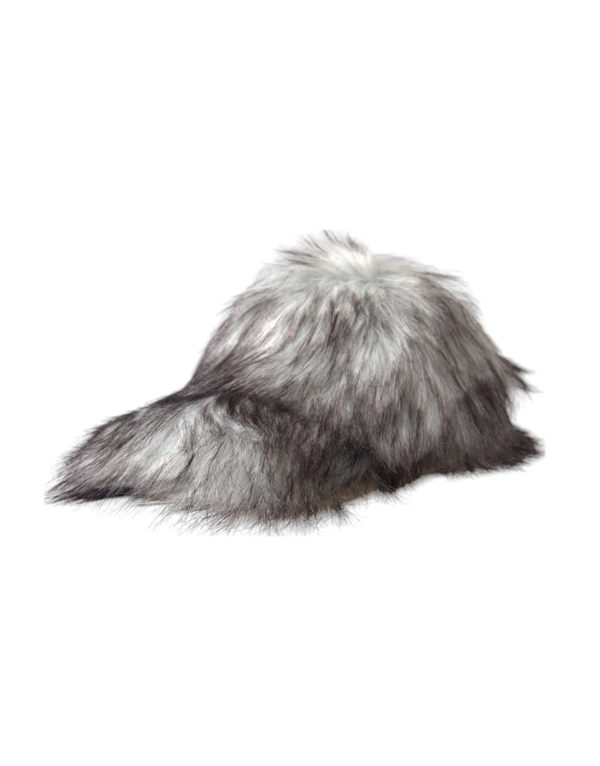 Dolce & Gabbana Men's Black White Faux Fur Baseball Hat Men