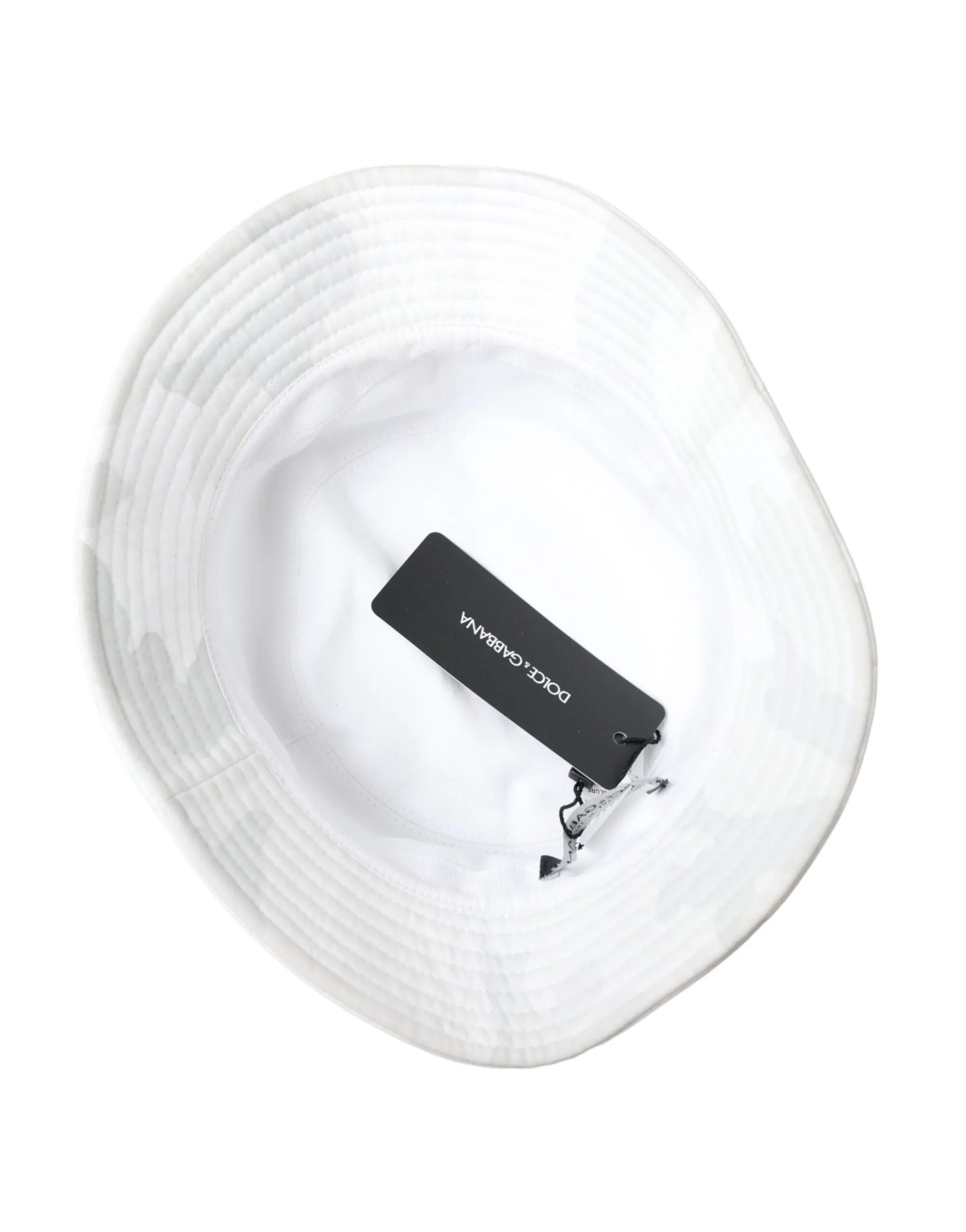 Dolce & Gabbana Men's White Camouflage Cotton Bucket Hat Men