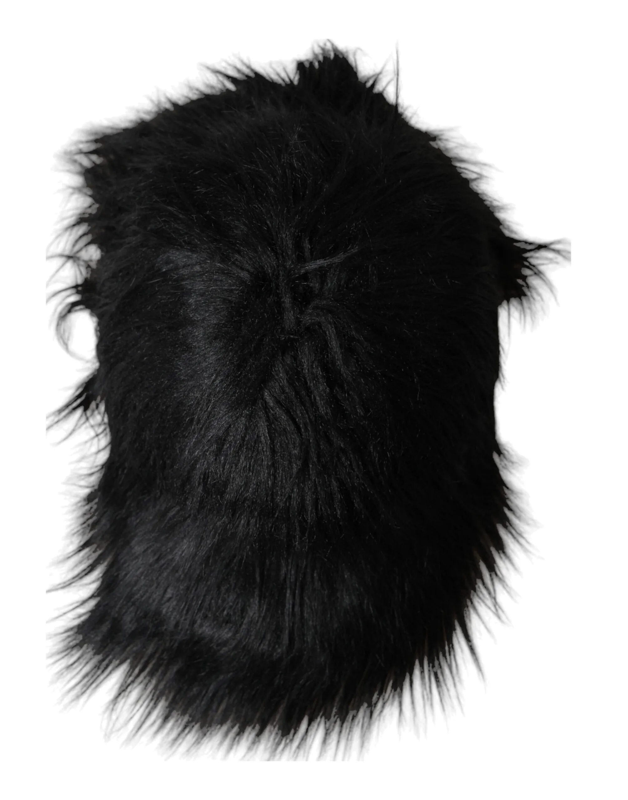 Dolce & Gabbana Men's Black Faux Fur Cap Baseball Hat Men