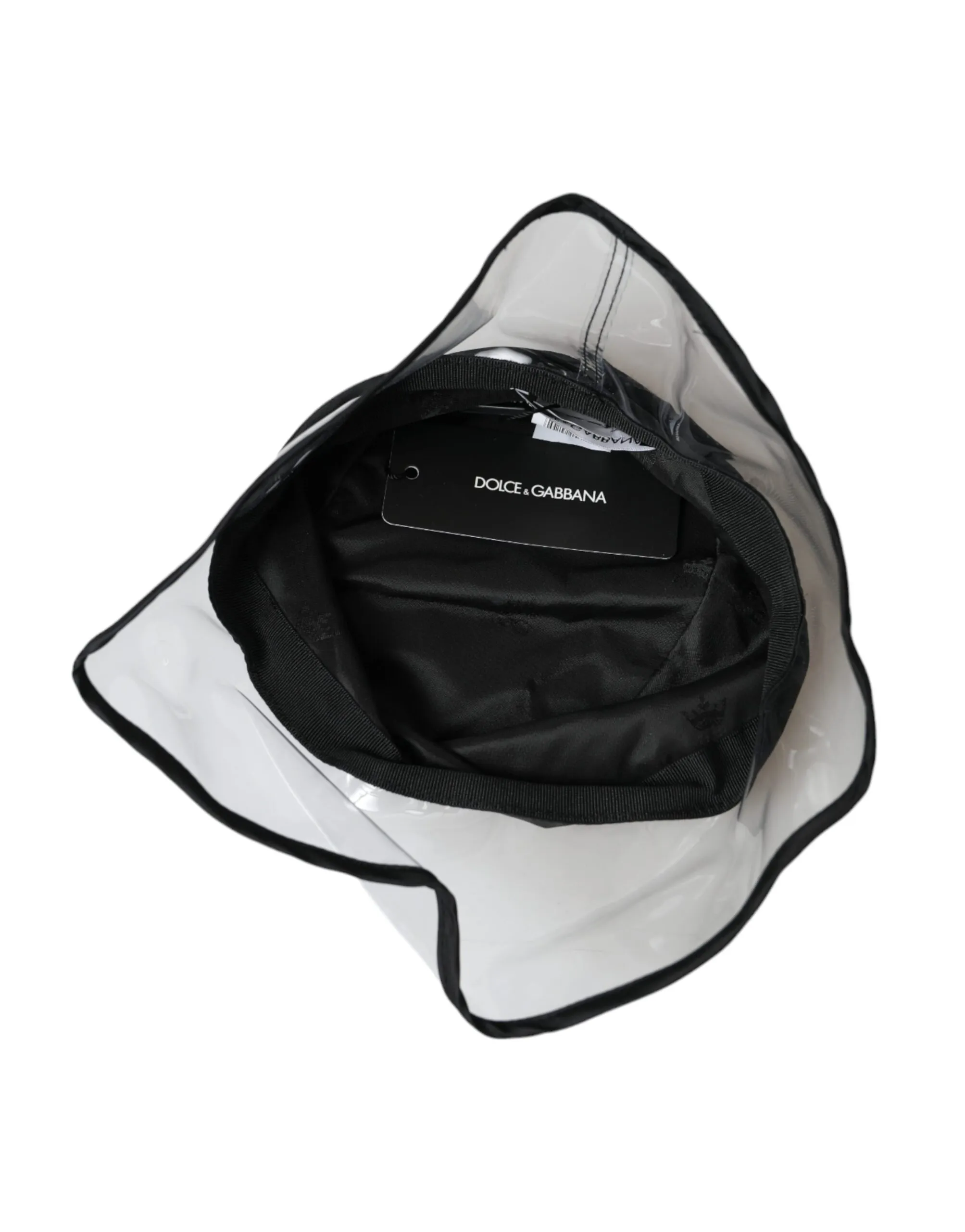 Dolce & Gabbana Men's Black Polyester Plastic Bucket Hat Men
