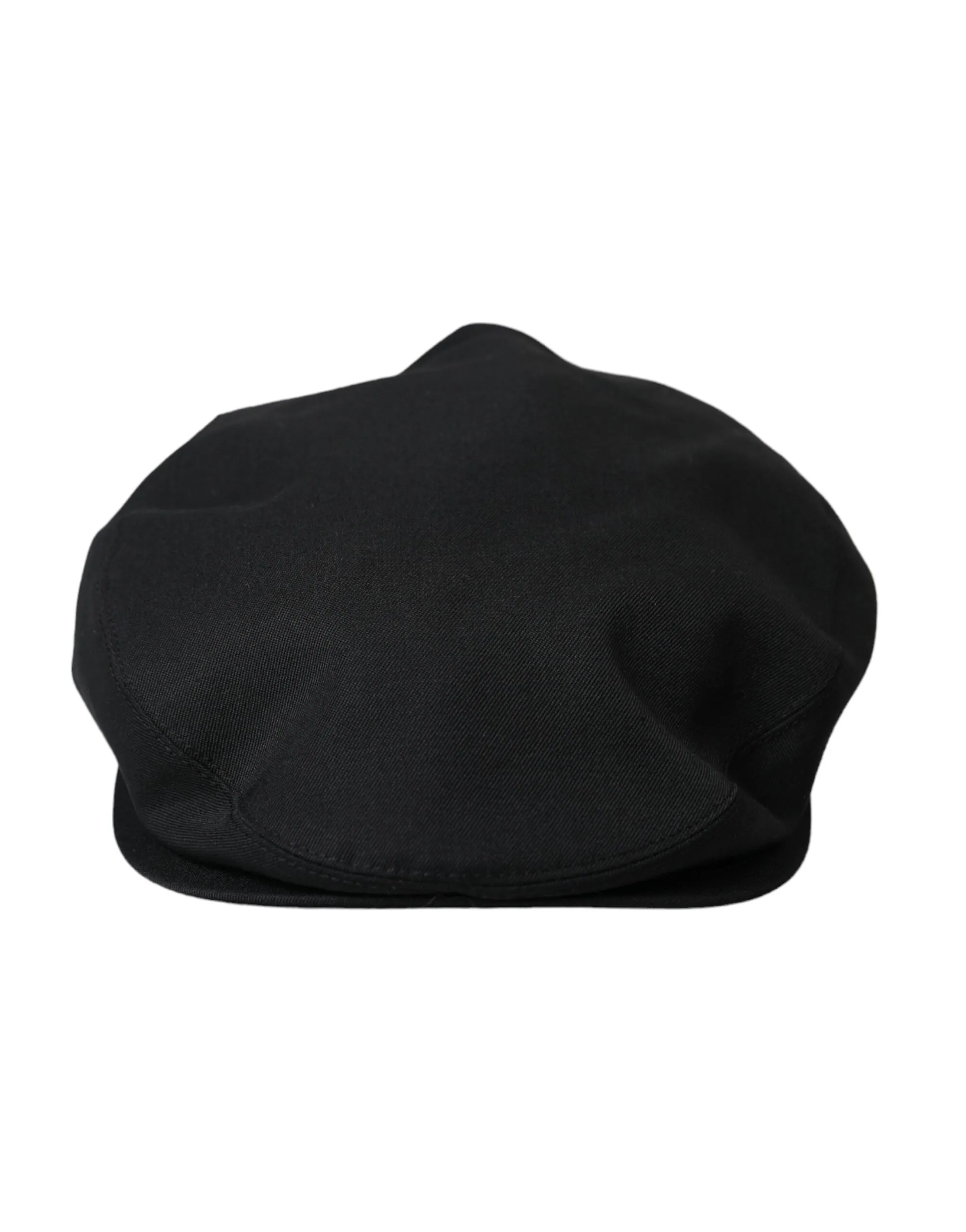 Dolce & Gabbana Men's Black Virgin Wool Newsboy Hat Men