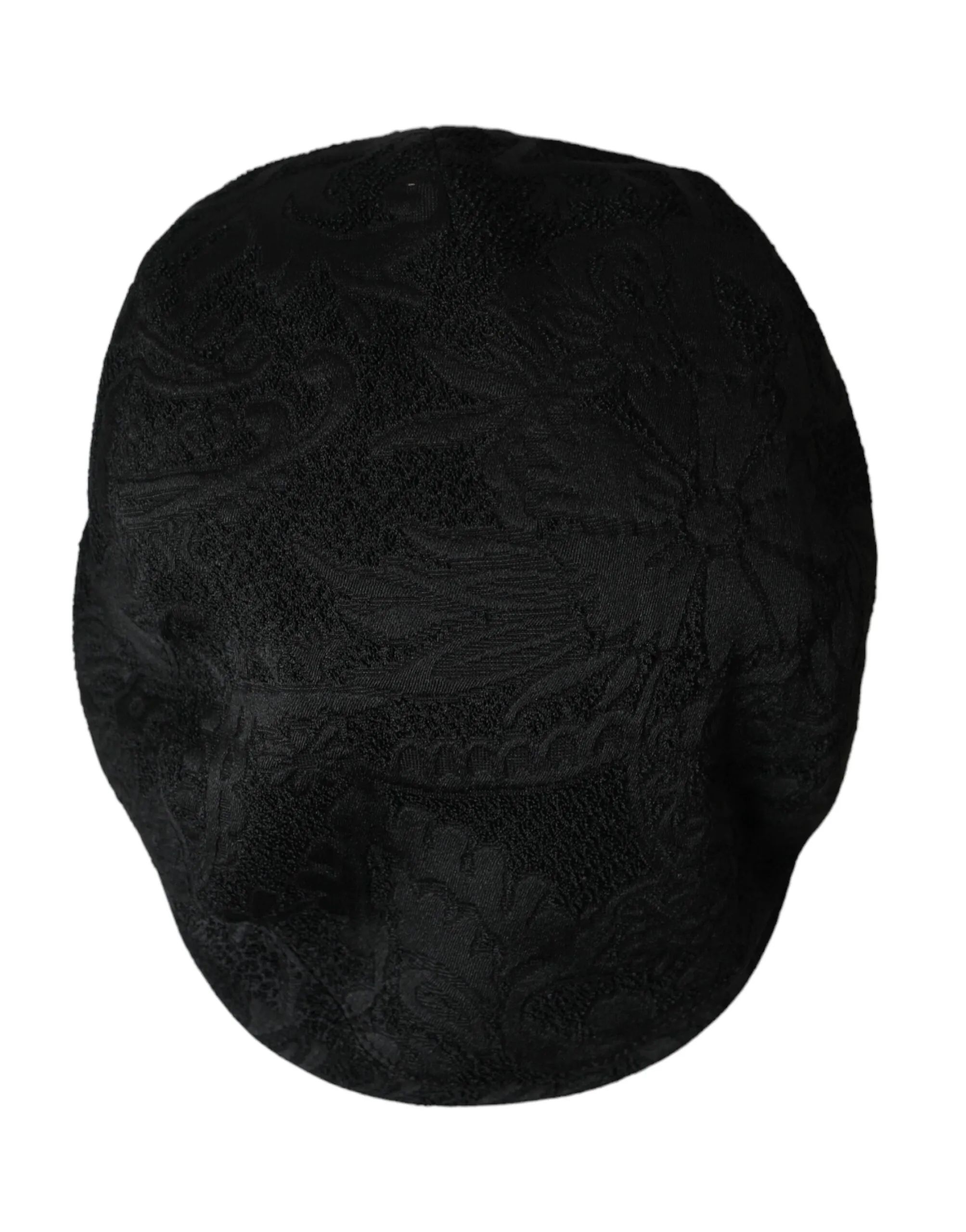 Dolce & Gabbana Men's Black Floral Brocade Newsboy Hat Men