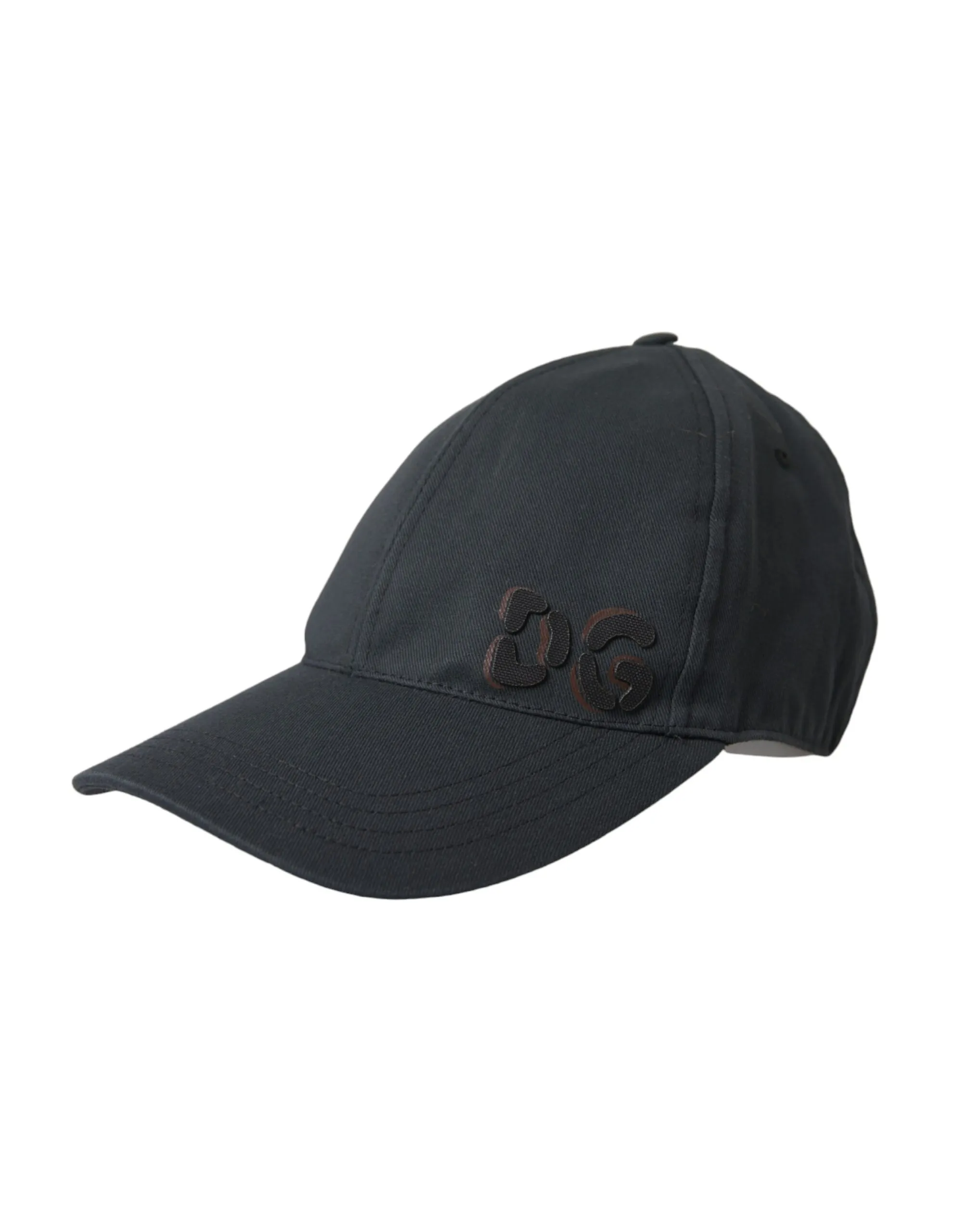 Dolce & Gabbana Men's Black Cotton Logo Patch Baseball Hat Men