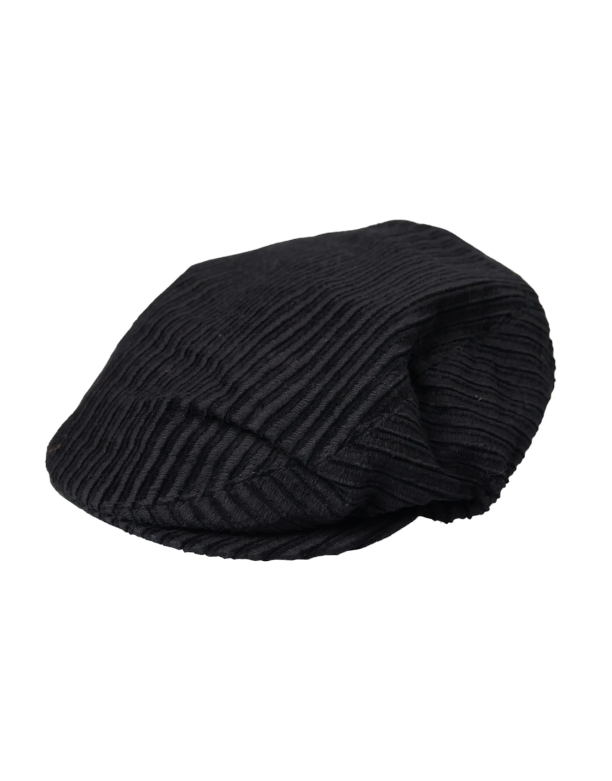 Dolce & Gabbana Men's Black Stripes Cotton Newsboy Hat Men