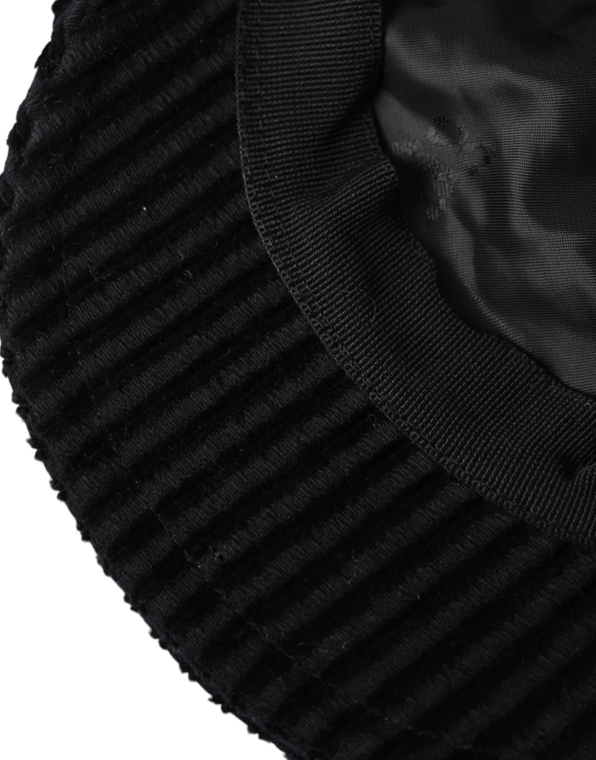 Dolce & Gabbana Men's Black Stripes Cotton Newsboy Hat Men