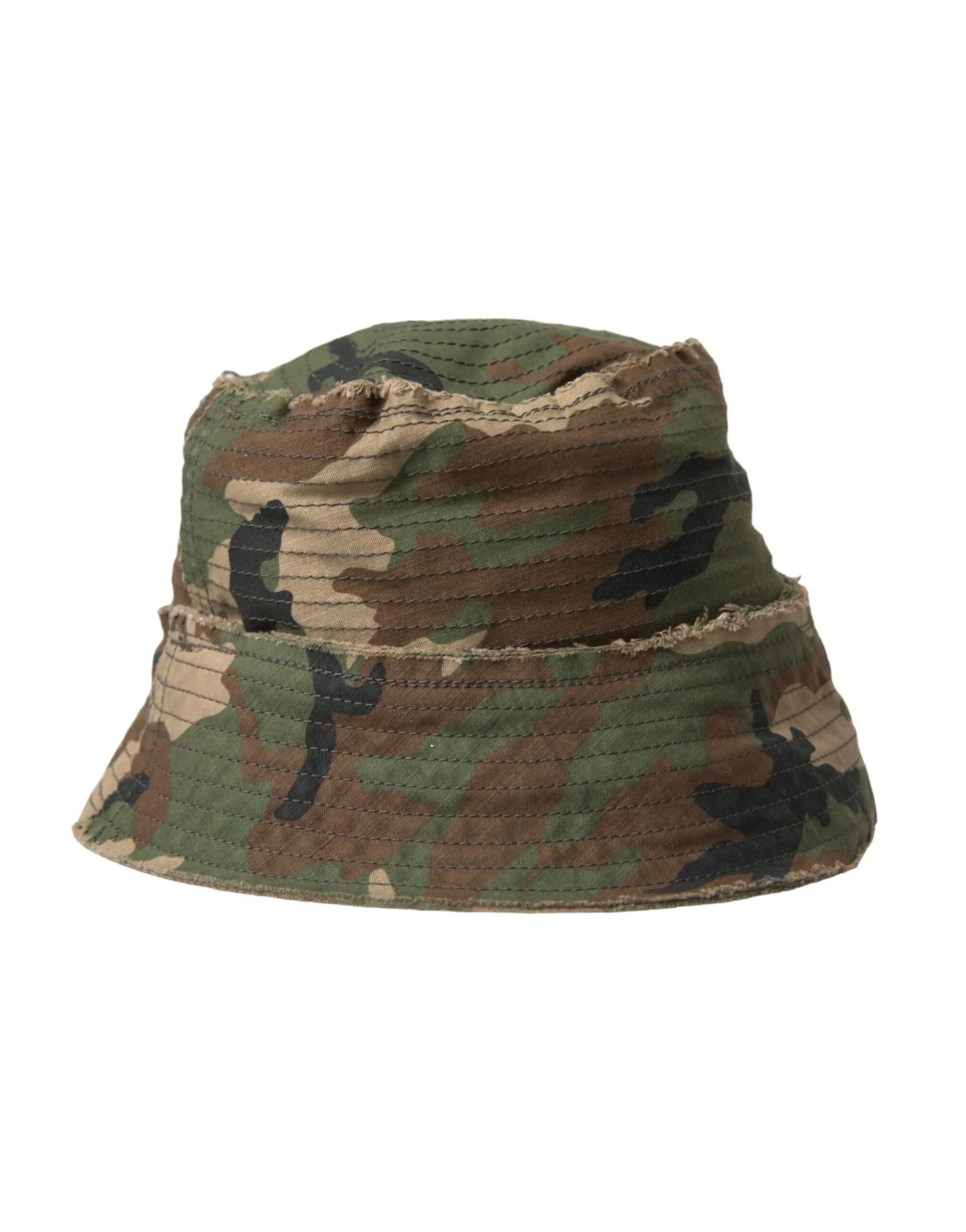Dolce & Gabbana Men's Green Camouflage Cotton Bucket Hat Men