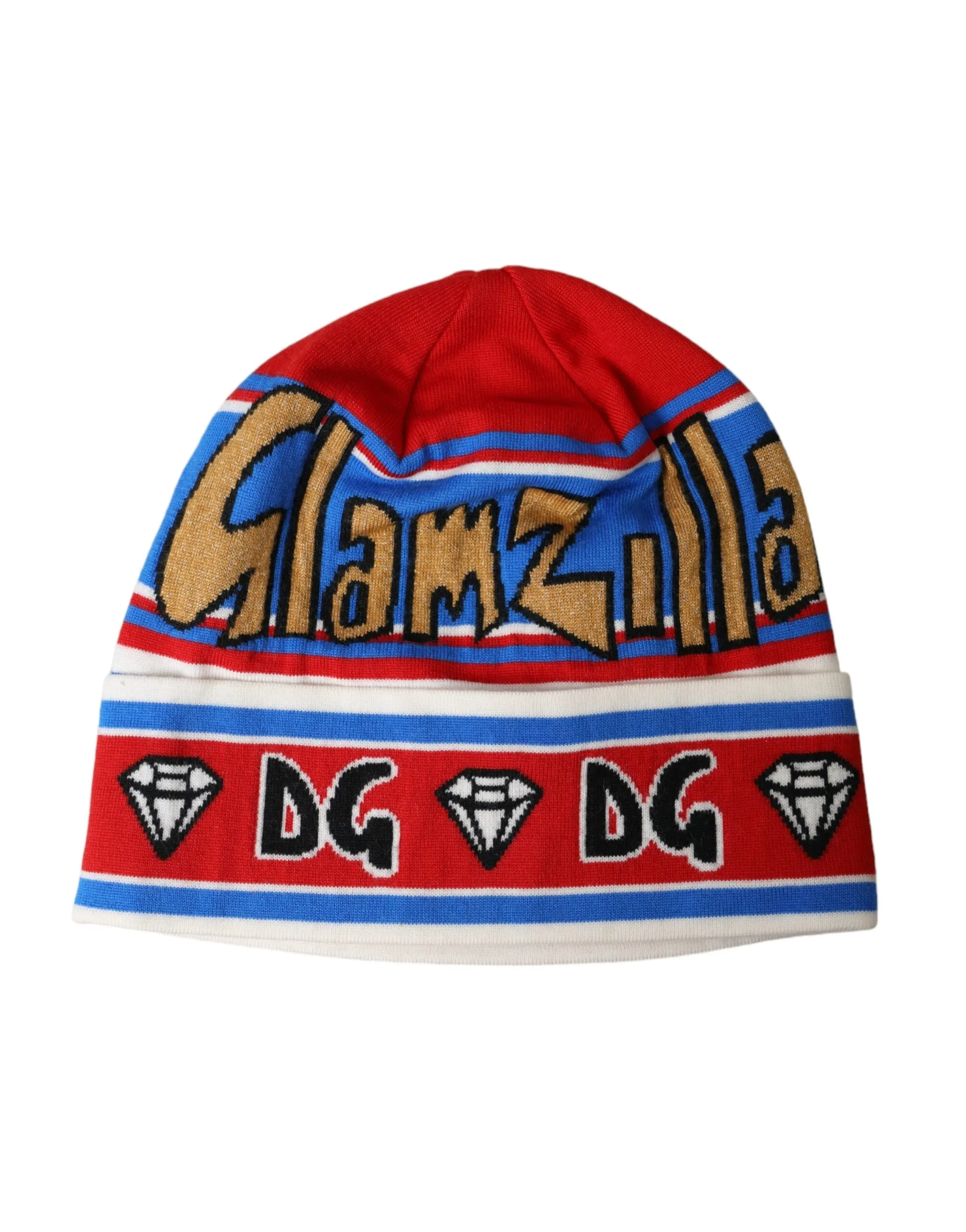 Dolce & Gabbana Men's Multicolor DG King Print Winter Beanie Hat