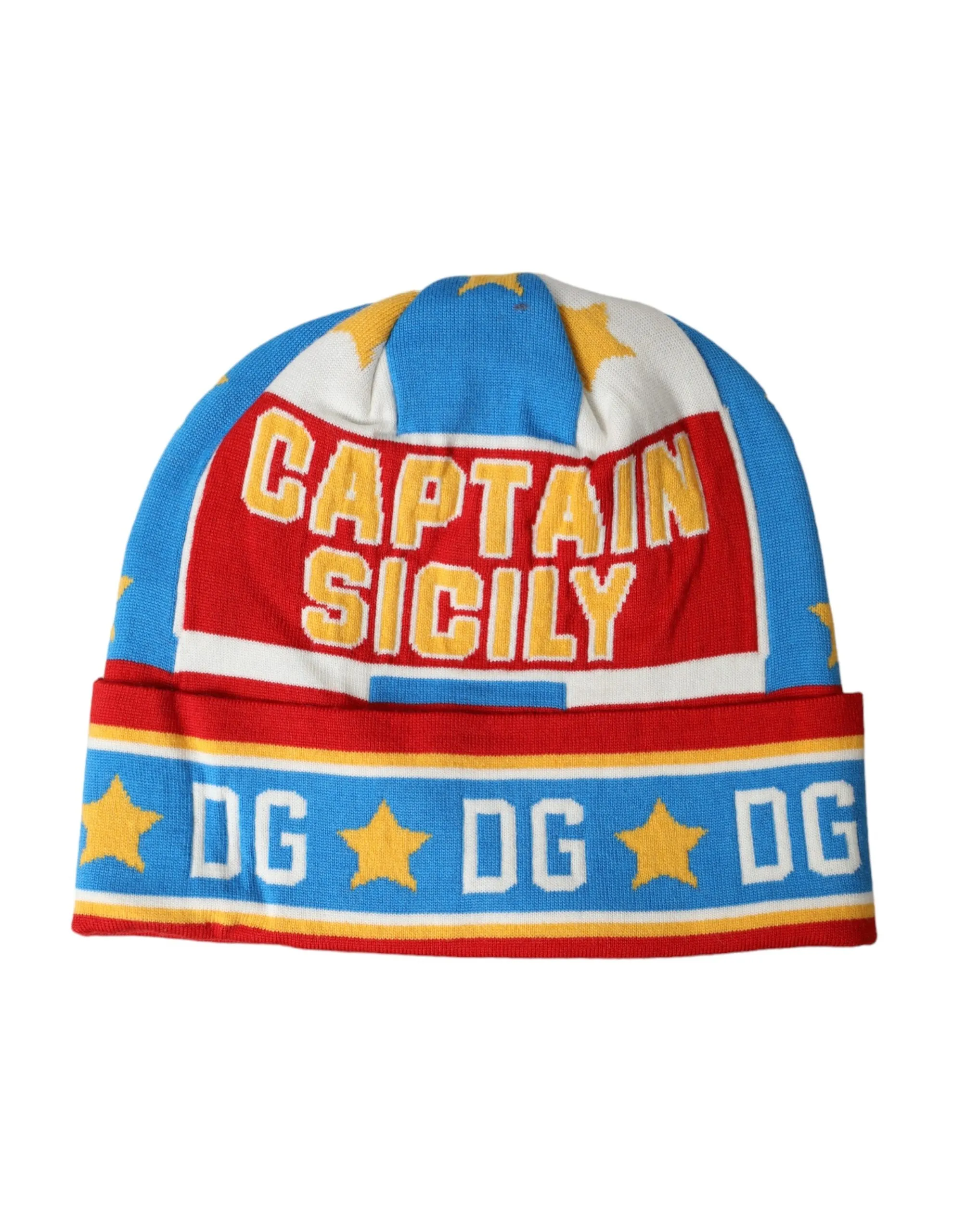Dolce & Gabbana Men's Multicolor DG Sicily Print Winter Beanie Hat