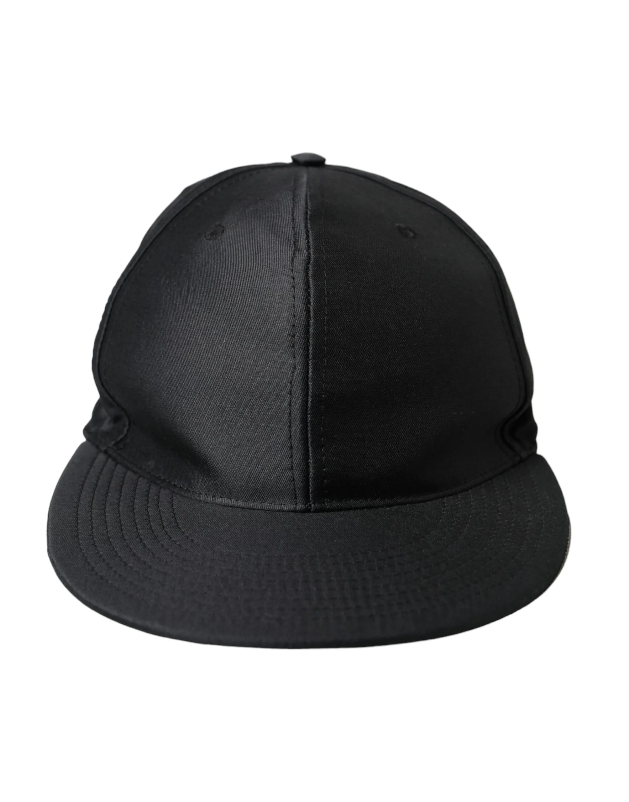 Dolce & Gabbana Men's Black Silk Cotton Logo Baseball Hat Men