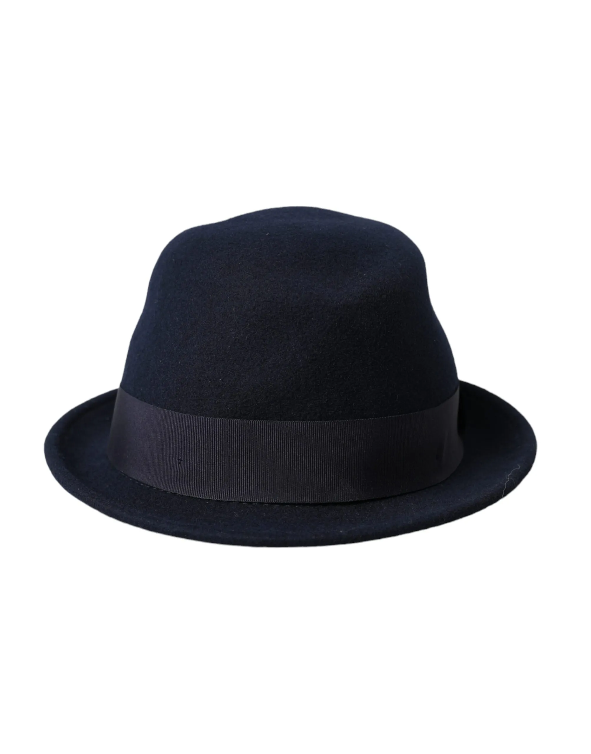 Dolce & Gabbana Men's Dark Blue Wool Fedora Wide Brim Hat Men