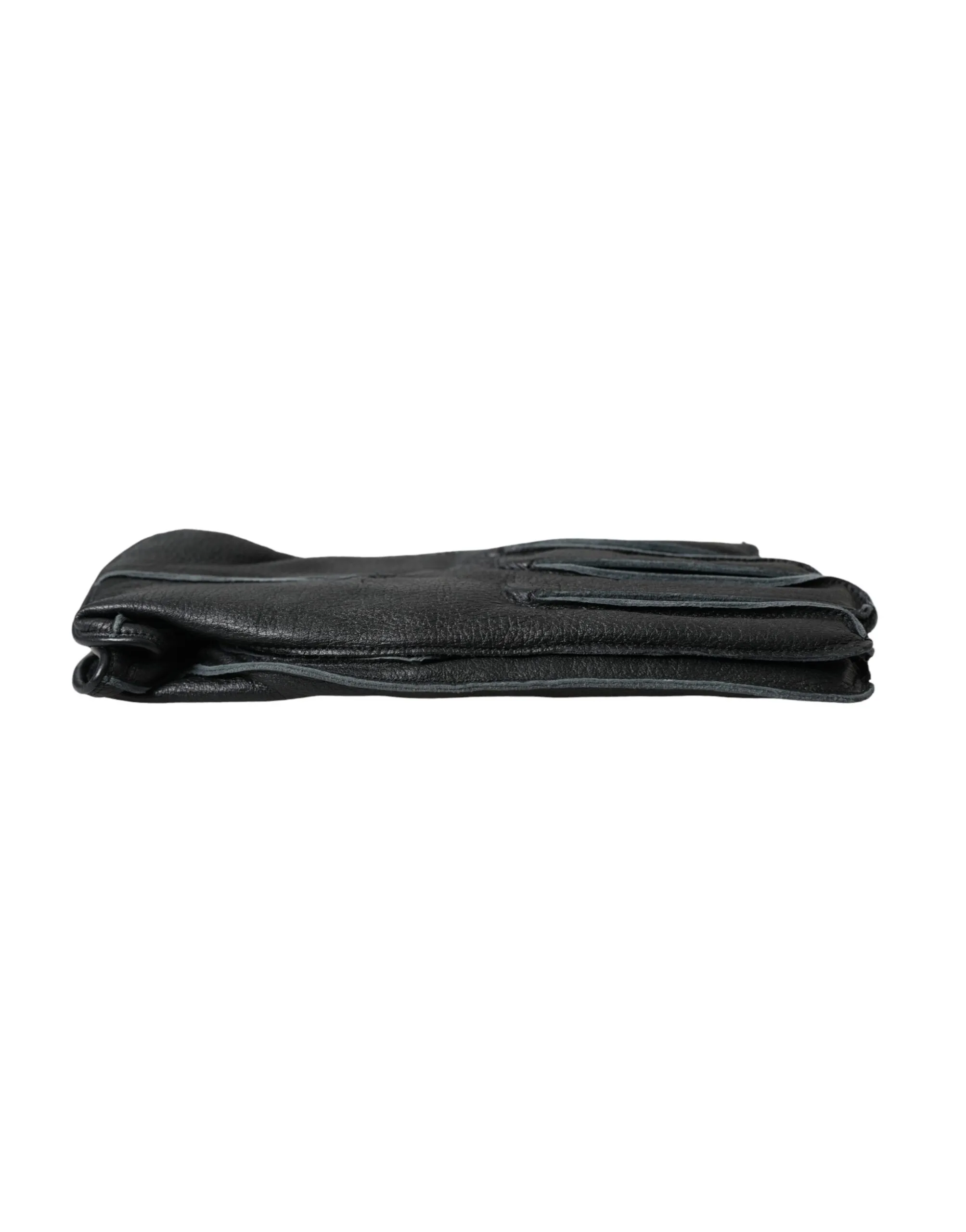 Dolce & Gabbana Men's Black Deer Leather Wrist Length Gloves