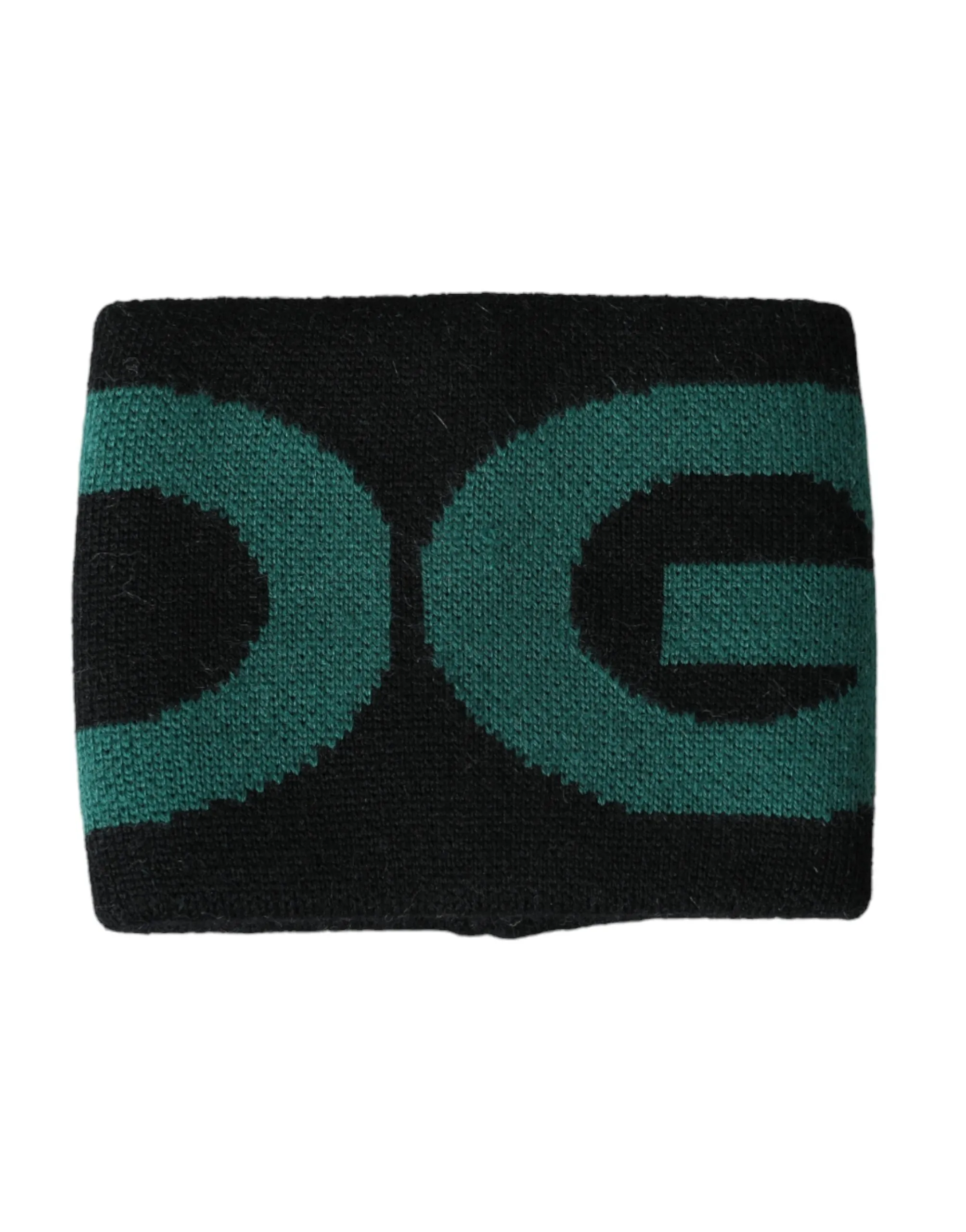 Dolce & Gabbana Men's Black Green Wool Logo #DGMILLENNIALS Wristband