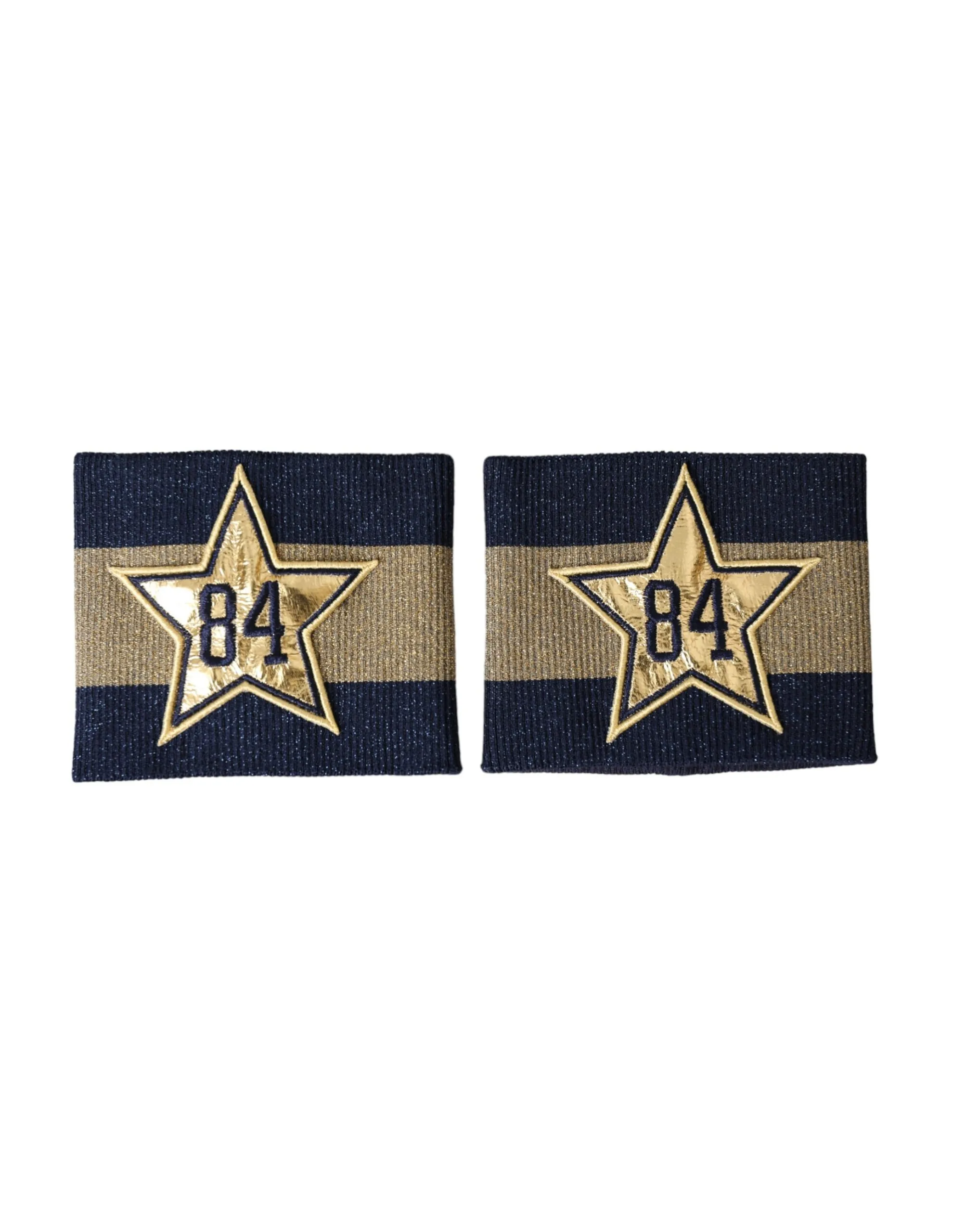 Dolce & Gabbana Men's Black Gold Logo Star 84 Viscose Wristband