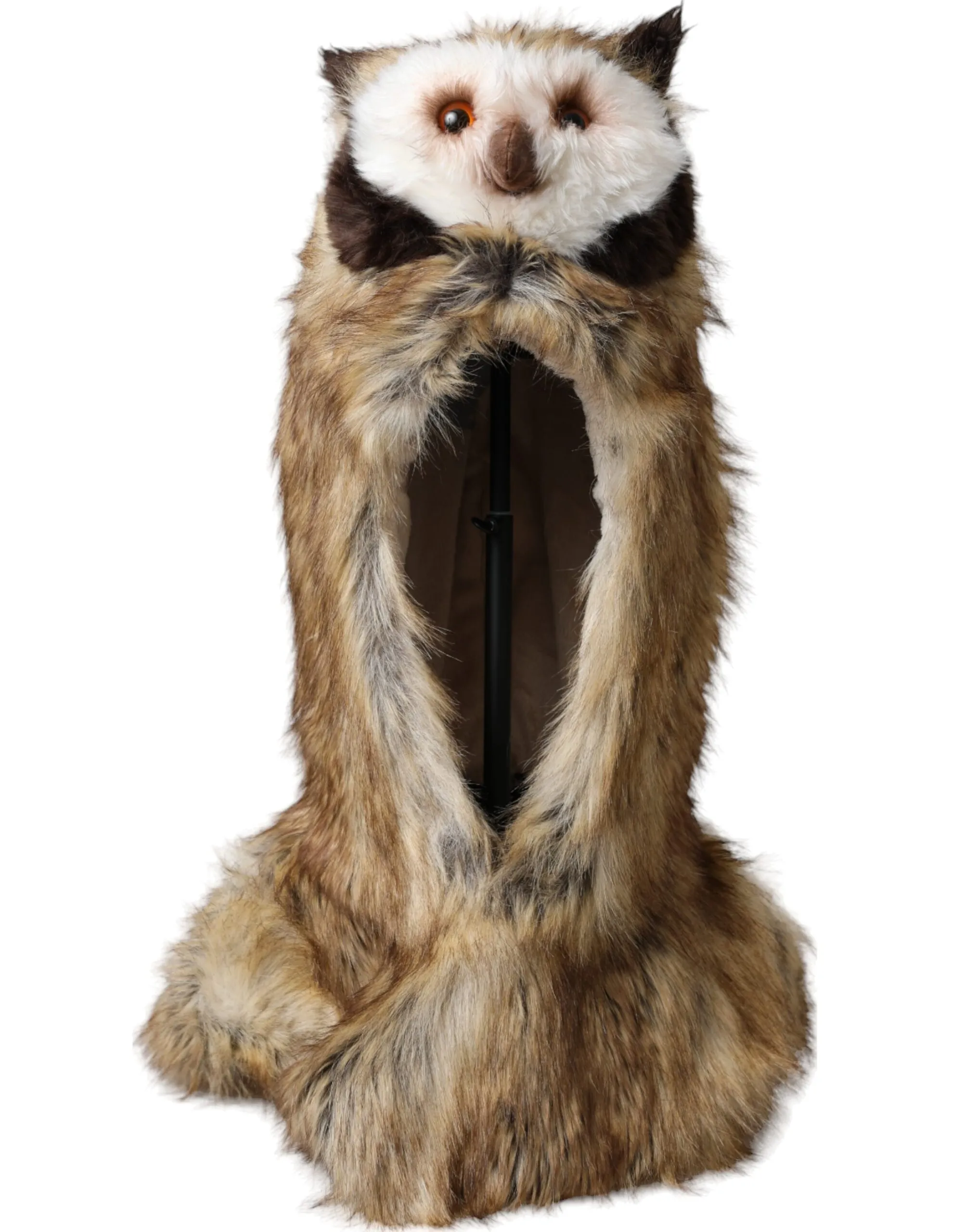 Dolce & Gabbana Women's Brown Owl Faux Fur Whole Head Cap Hat