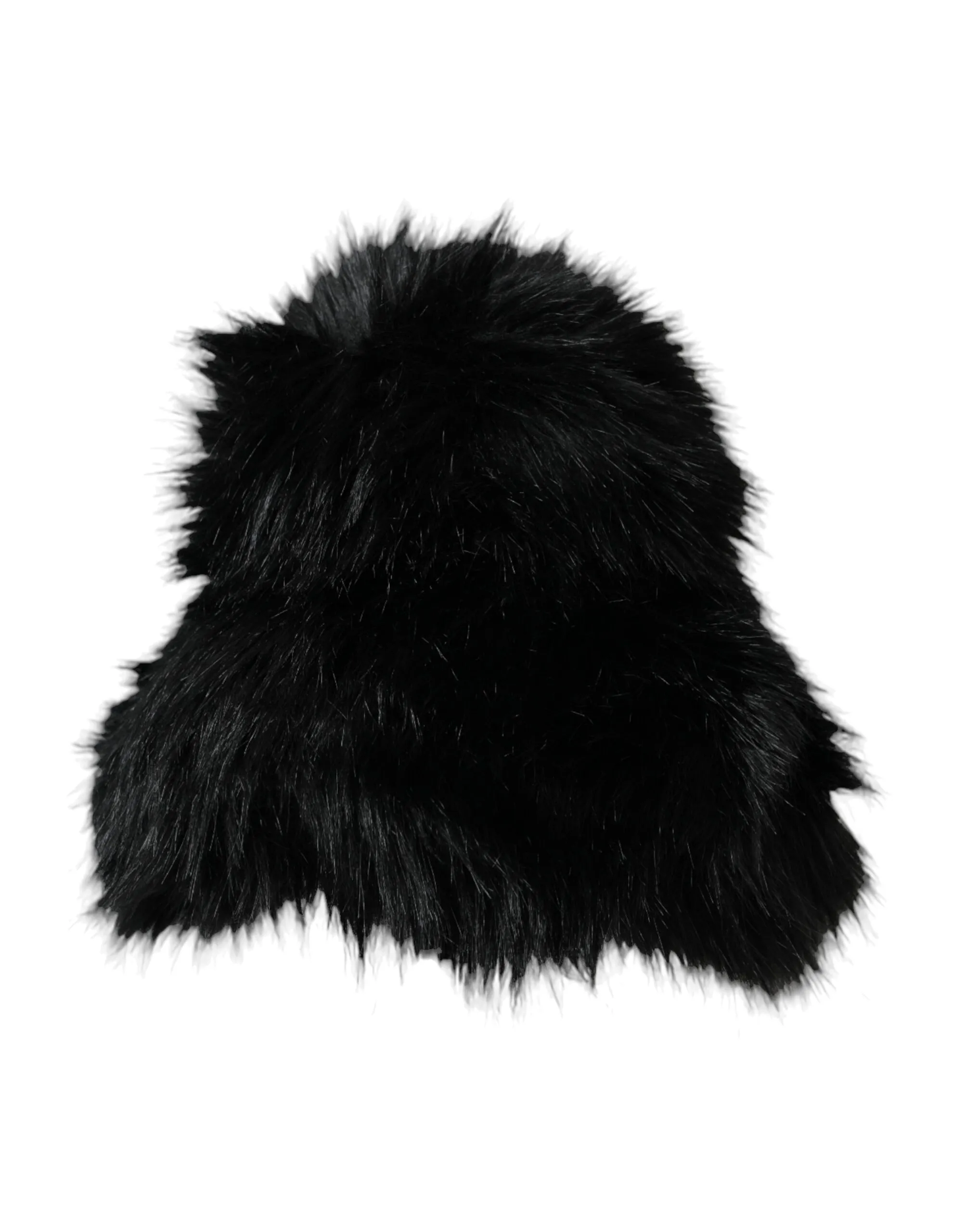 Dolce & Gabbana Women's Black Faux Fur Womens Bucket Hat