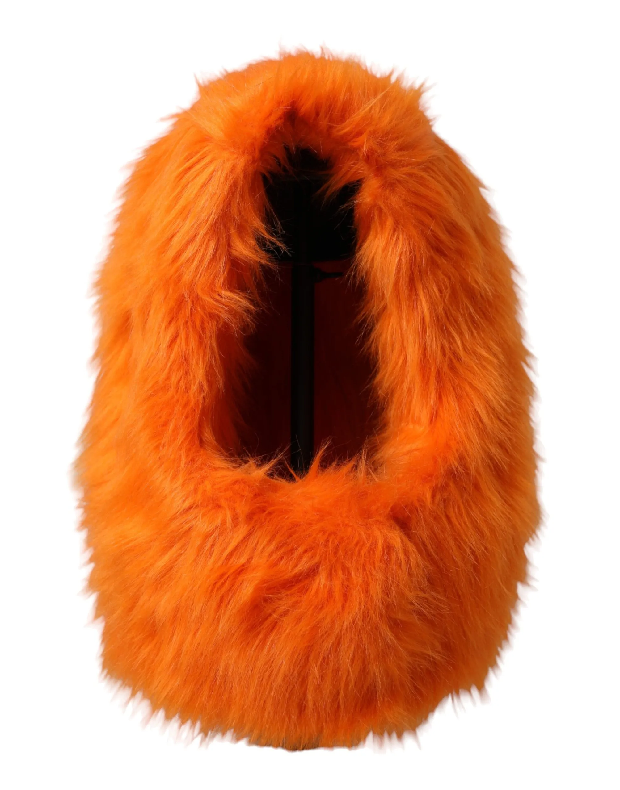 Dolce & Gabbana Women's Orange Faux Fur Whole Head Wrap Hat