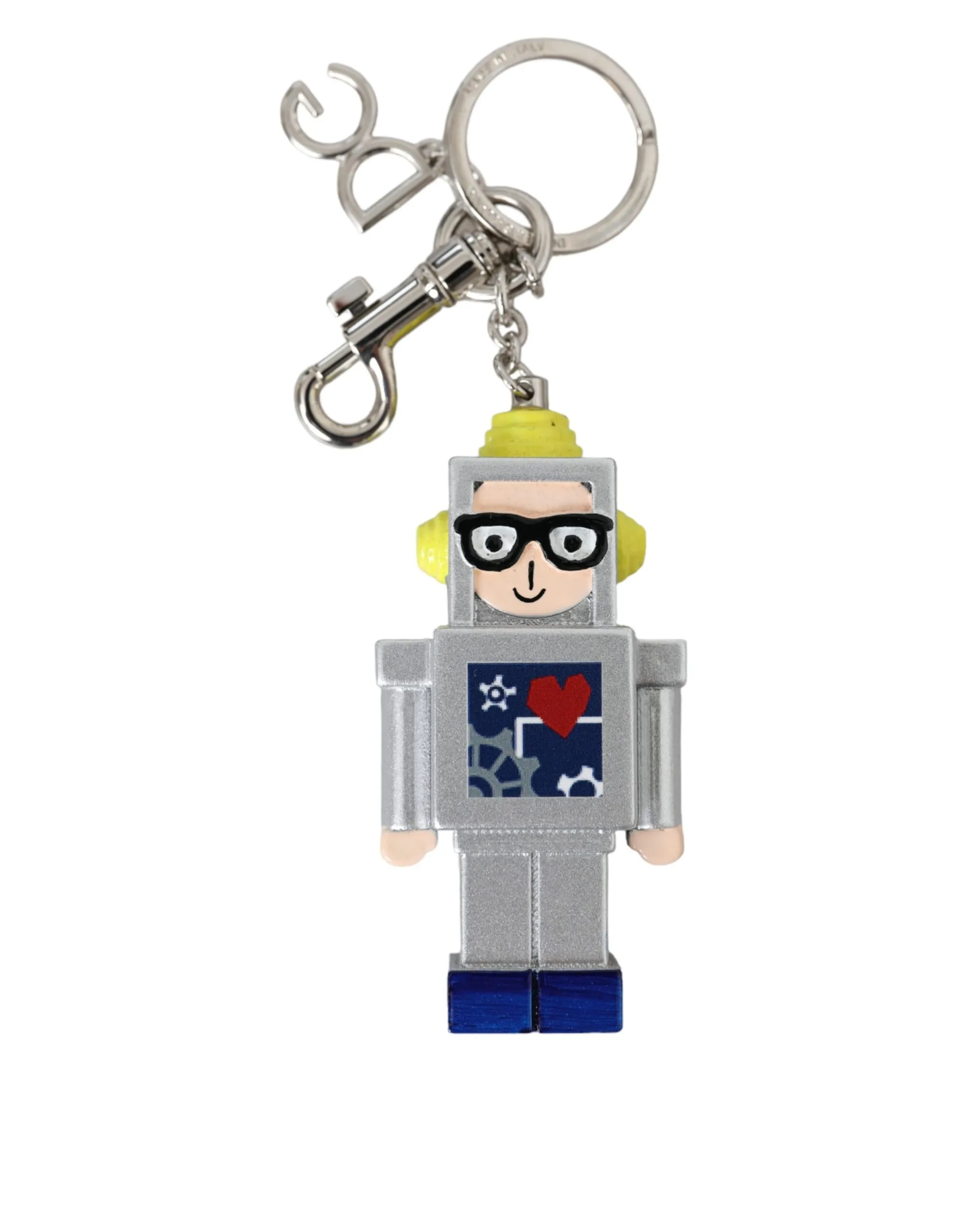 Dolce & Gabbana Men's Multicolor Astronaut Space Metal Logo Keyring Keychain