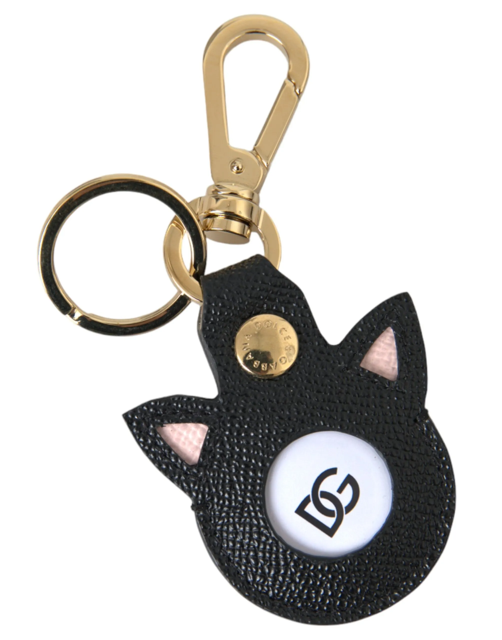 Dolce & Gabbana Men's Multicolor Dauphine Calfskin DG Logo Keyring Keychain