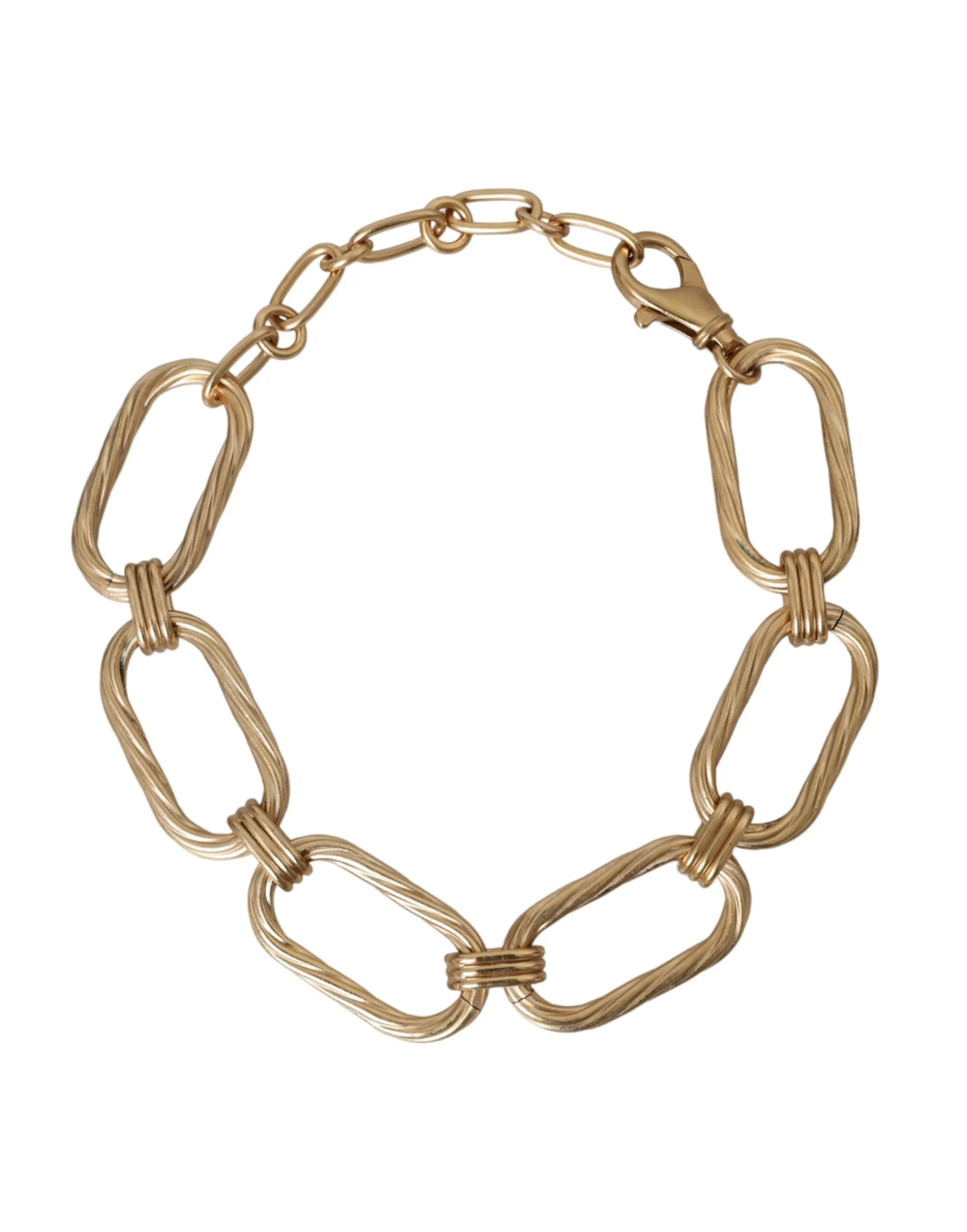 Dolce & Gabbana Women's Gold Tone Brass Large Link Chain Jewelry Necklace