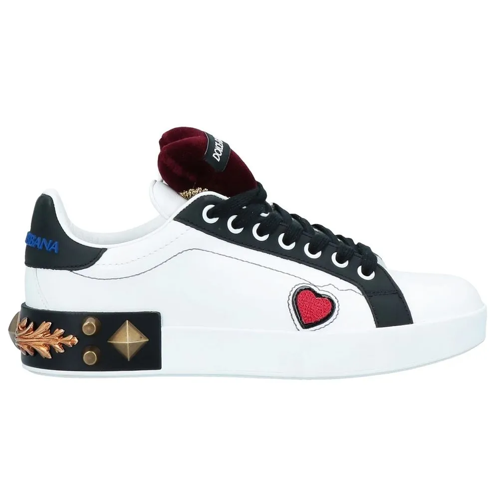 Dolce & Gabbana Women's White Leather Di Calfskin Sneaker