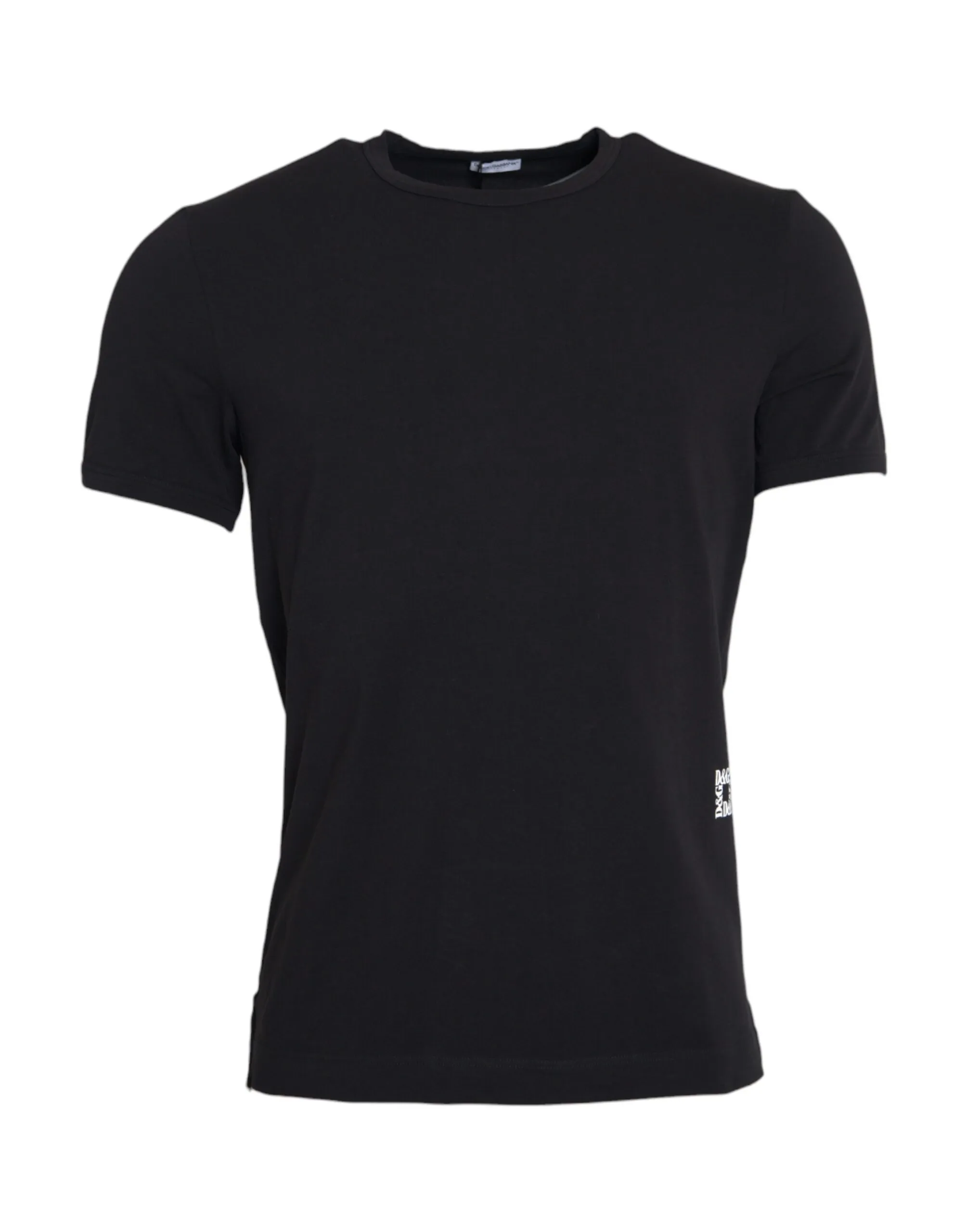 Dolce & Gabbana Men's Black Cotton Stretch Logo Underwear T-shirt
