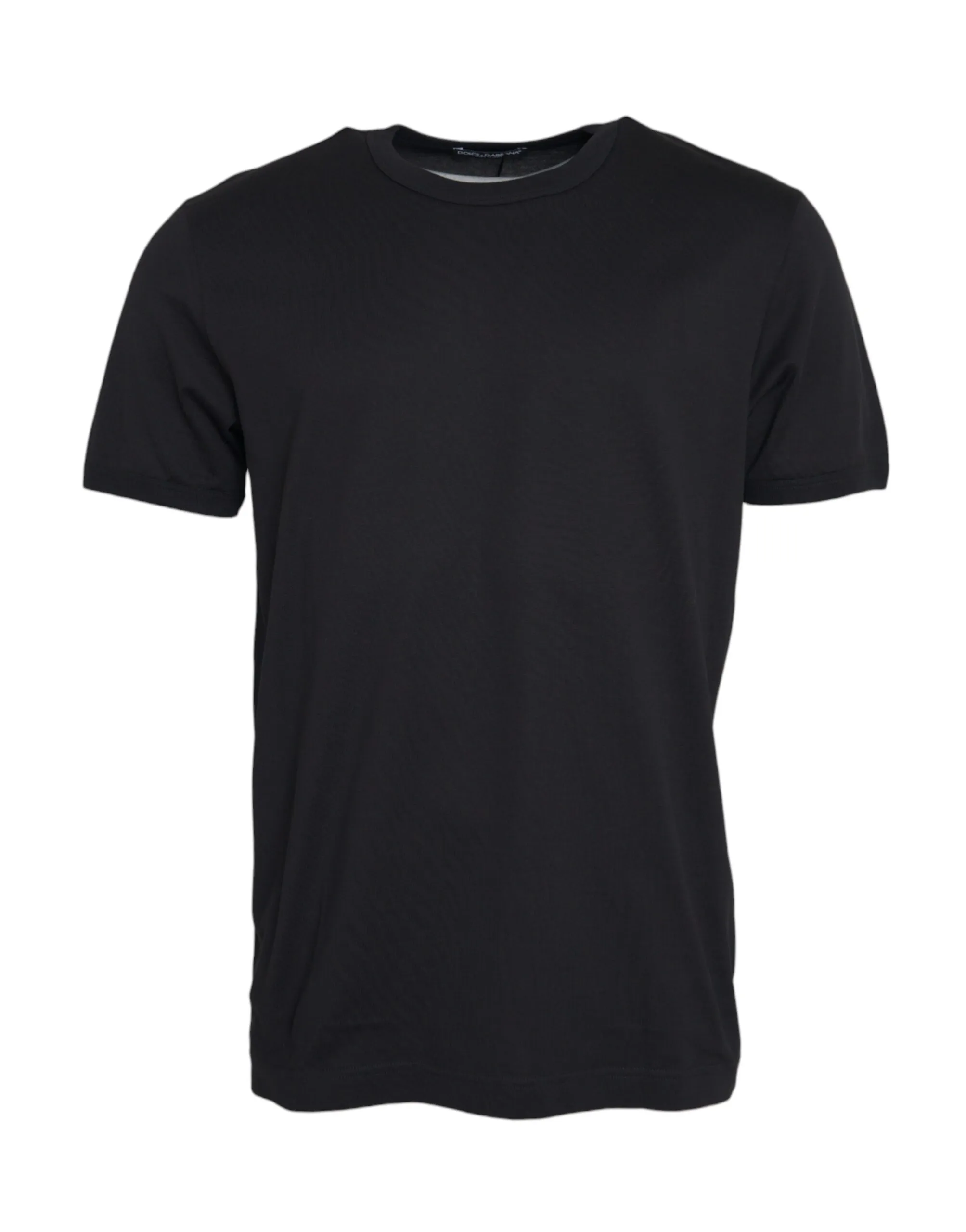 Dolce & Gabbana Men's Black Cotton Crewneck Short Sleeves T-shirt