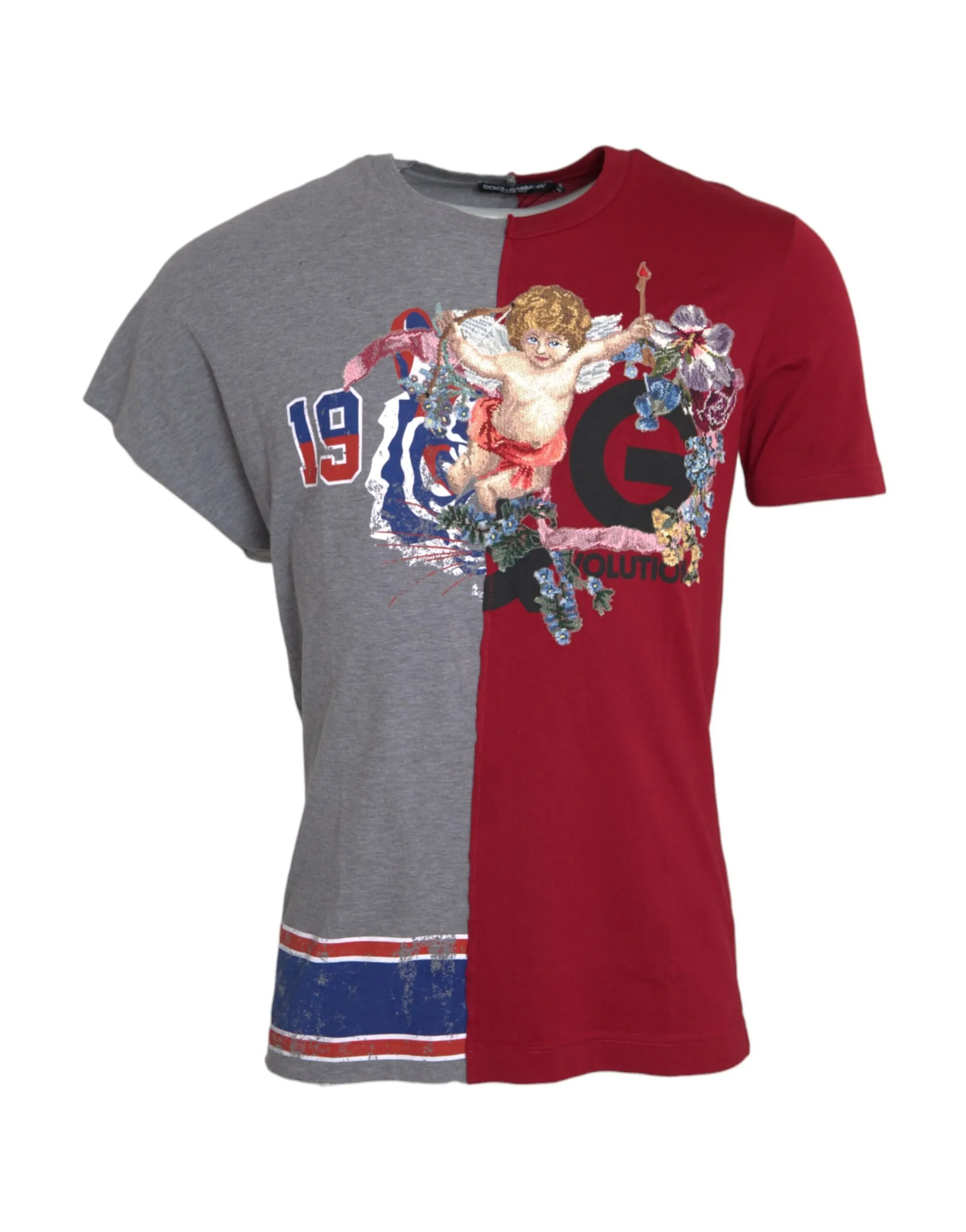 Dolce & Gabbana Men's Multicolor Graphic Short Sleeve T-shirt