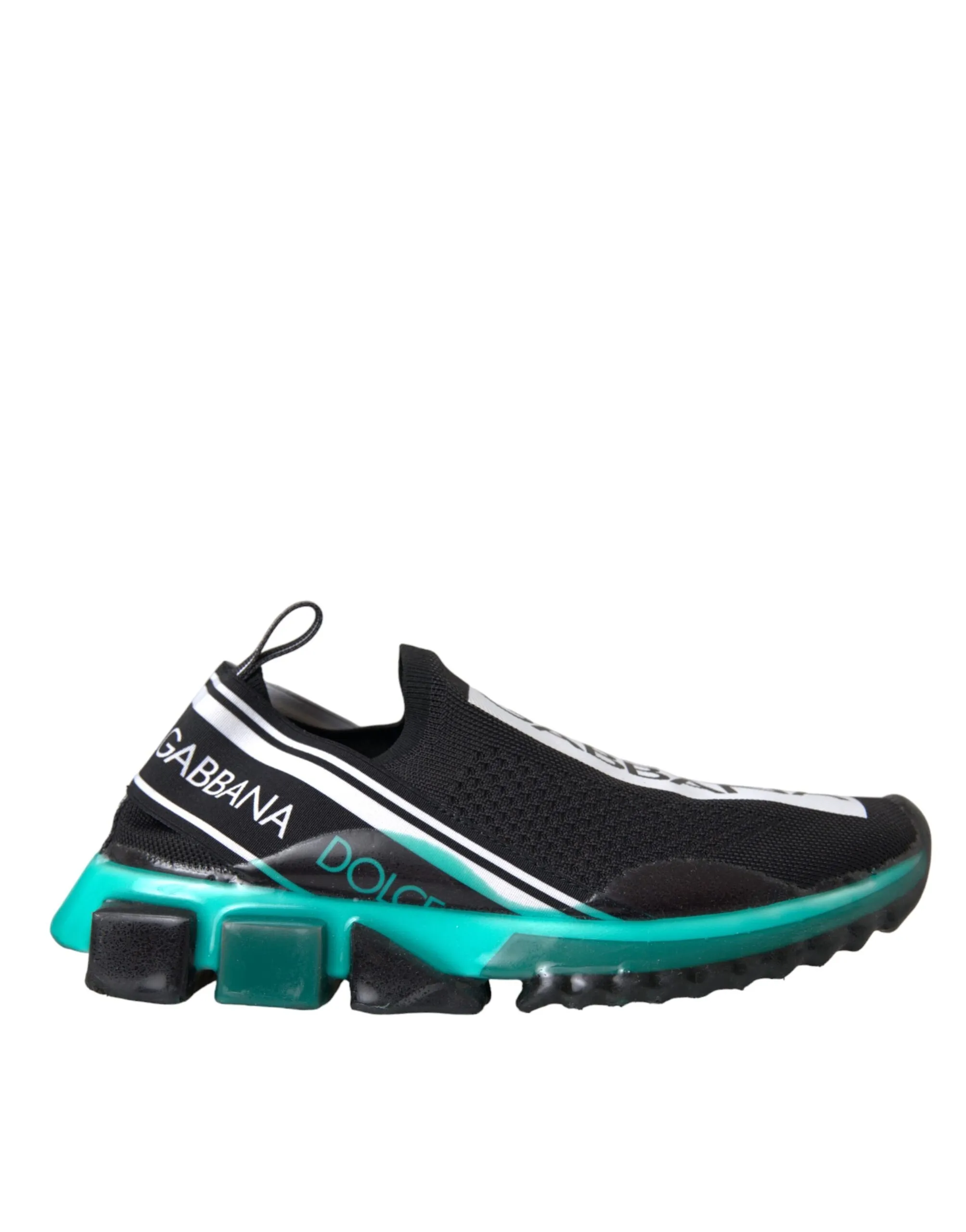Dolce & Gabbana Men's Black Blue Sorrento Slip On Sneakers Shoes