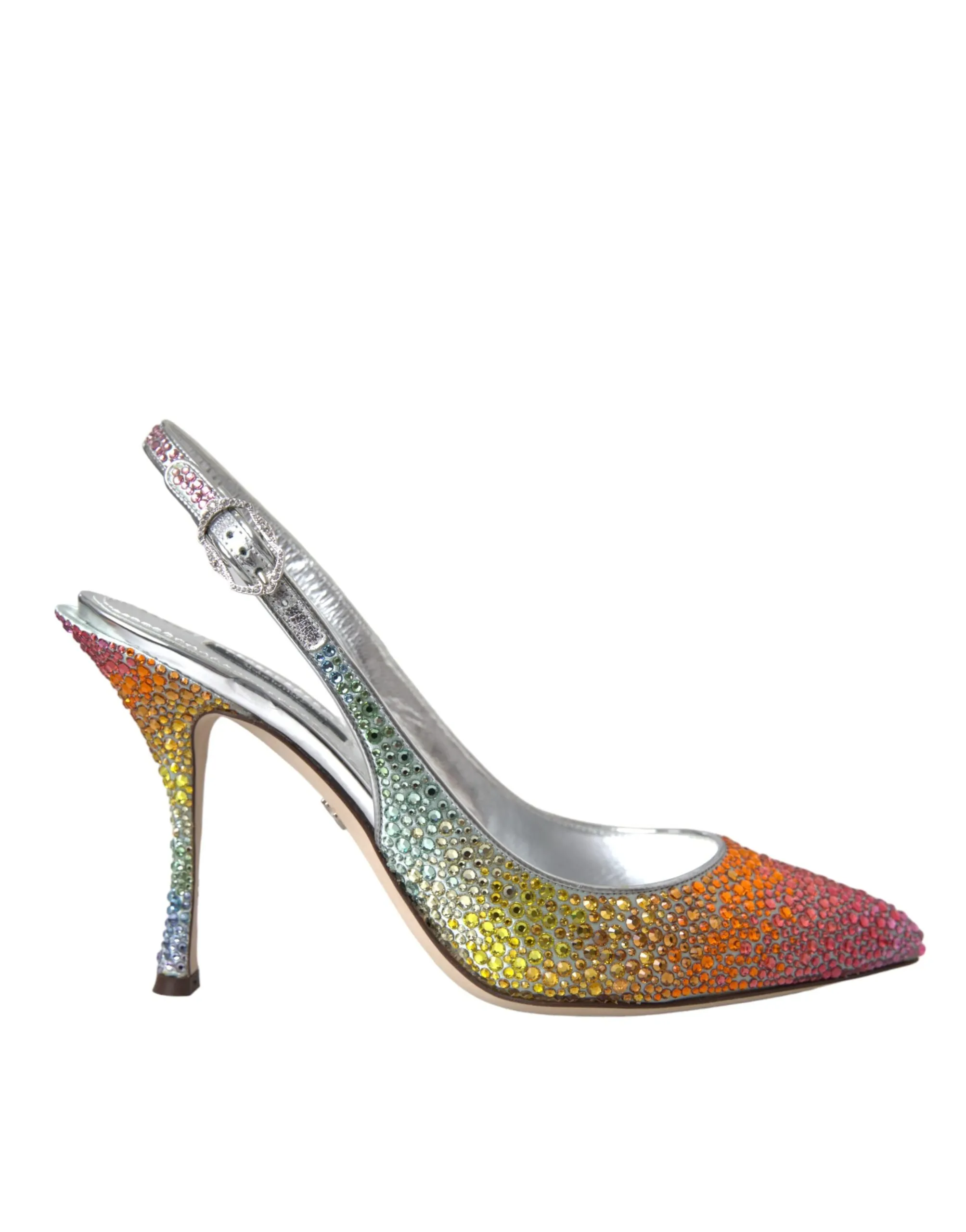 Dolce & Gabbana Women's Multicolor Strass Crystal Slingbacks Shoes
