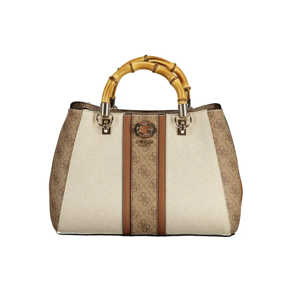 Guess Jeans Women's Beige Cotton Handbag