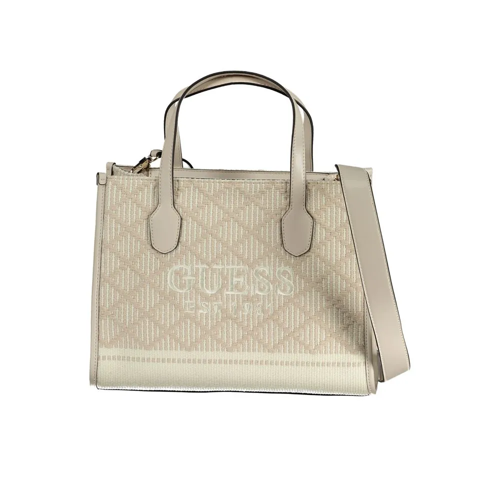 Guess Jeans Women's Beige Cotton Handbag