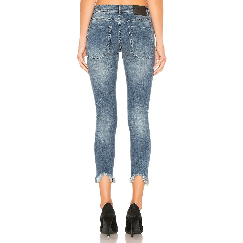 One Teaspoon Women's Blue Cotton Jeans & Pant