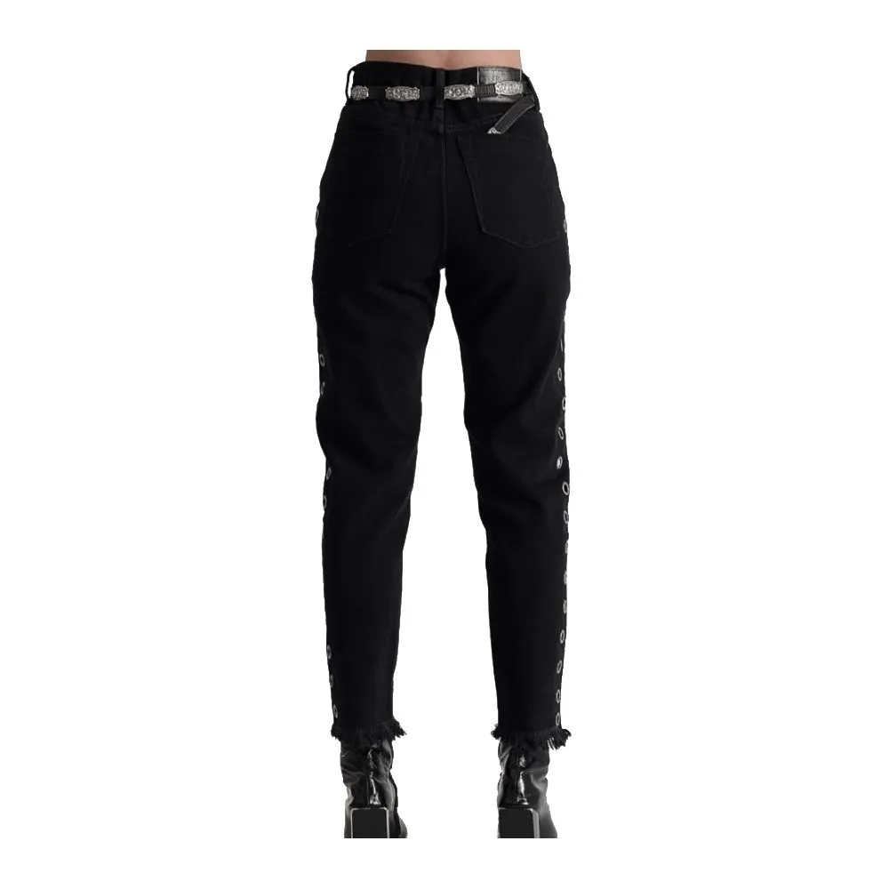 One Teaspoon Women's Black Cotton Jeans & Pant