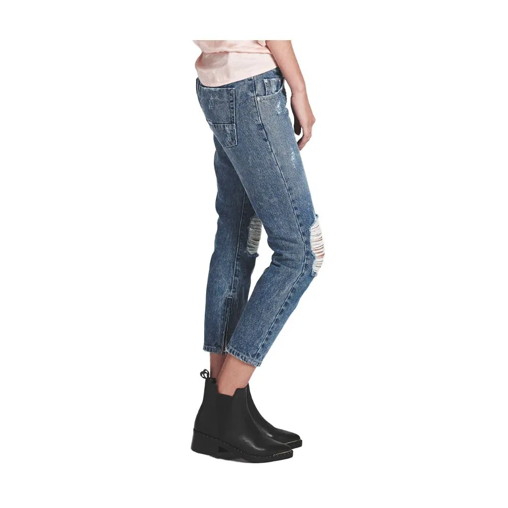 One Teaspoon Women's Blue Cotton Jeans & Pant