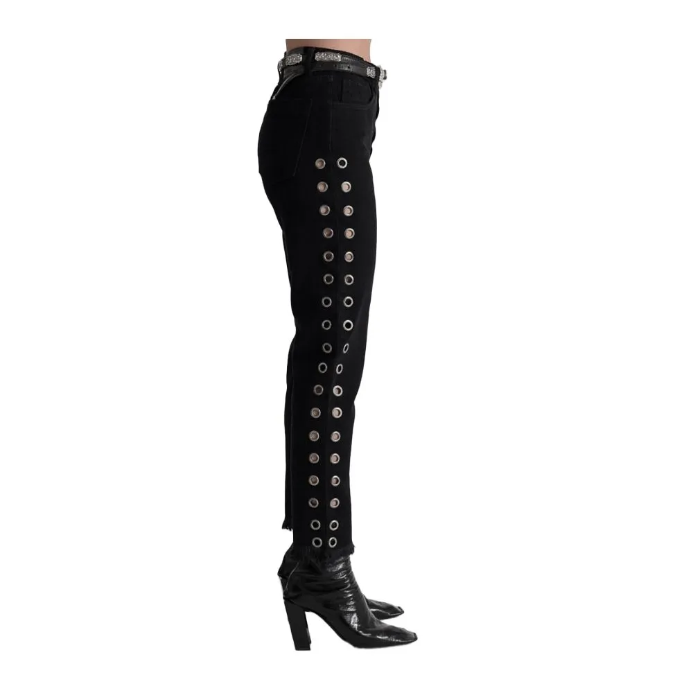 One Teaspoon Women's Black Cotton Jeans & Pant